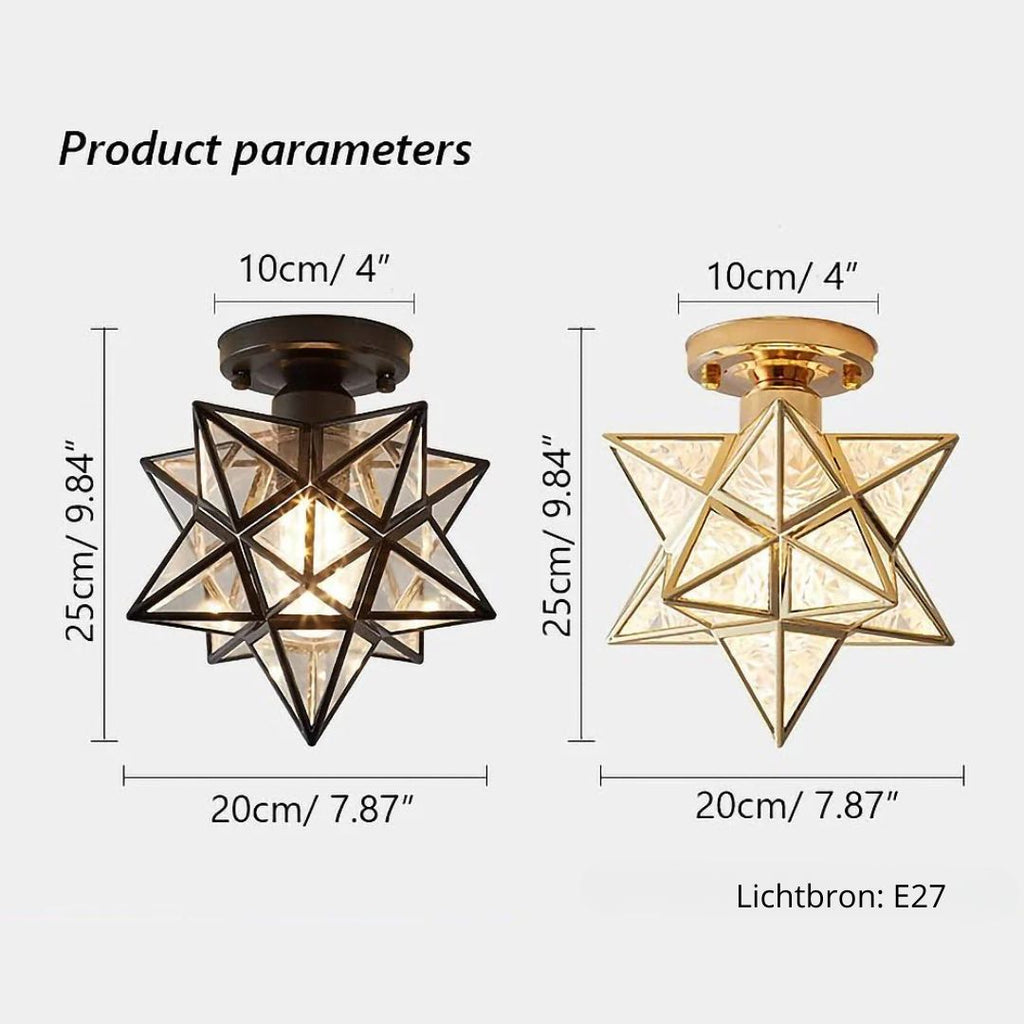Casa Lumière Stervorm Plafondlamp - Design Lamp met Geometrisch Licht
