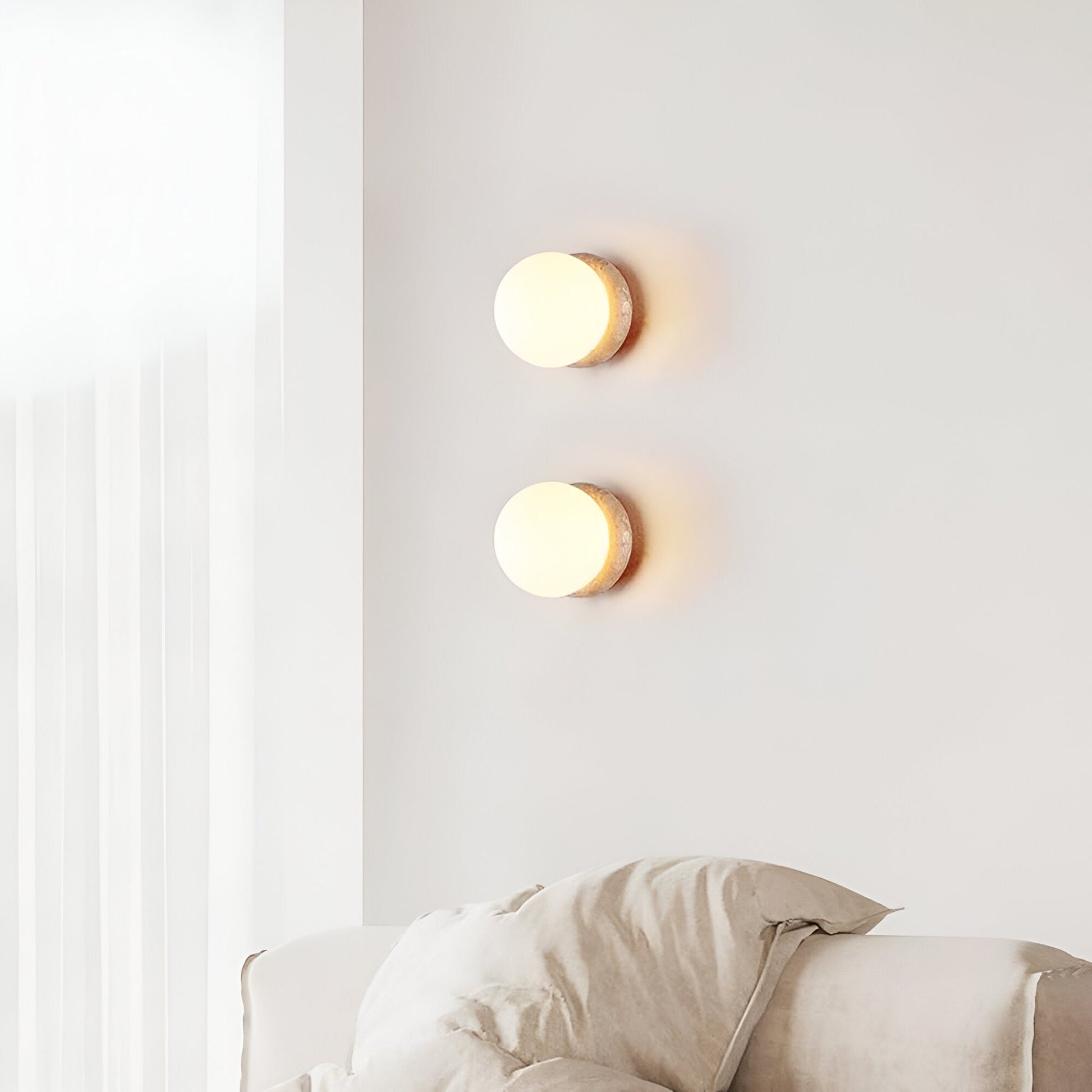 Casa Lumière Asteroid Travertin Wandlamp - Moderne Designverlichting voor buiten of plafond