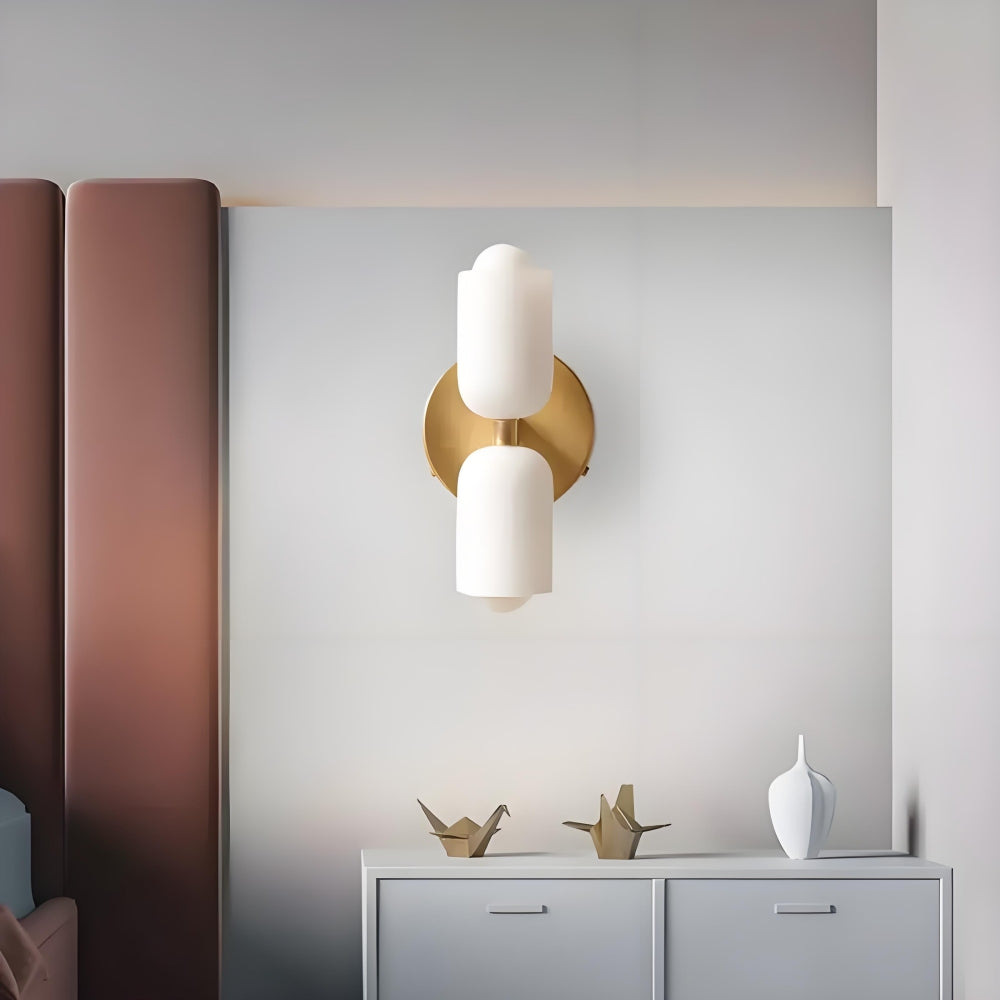 Casa Lumière Elegance Minimalistische Wandlamp – Acryl Diffuser, Metalen Basis & Luxe Goudafwerking