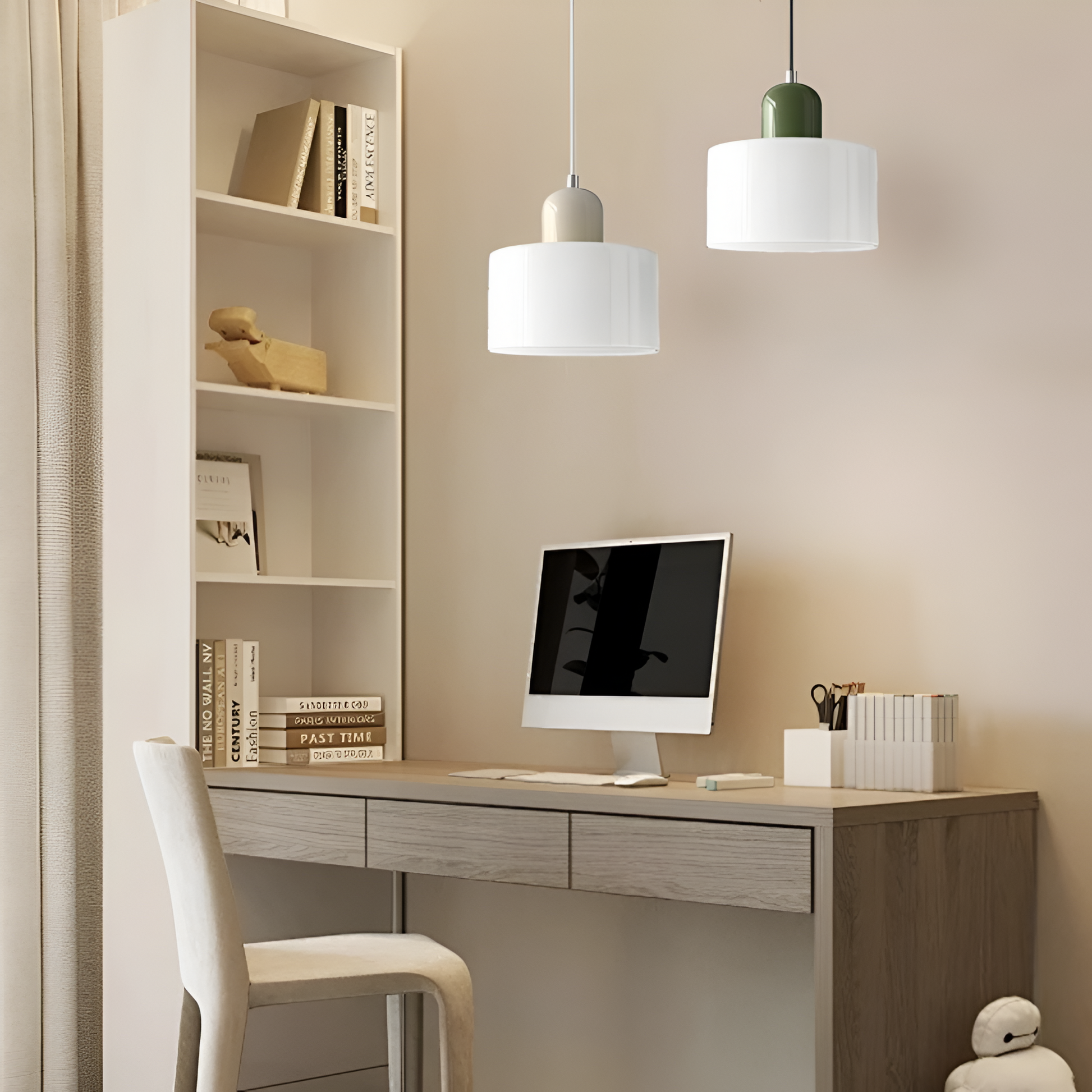 Casa Lumière Scandinavische Glazen Hanglamp - Metalen basis in twee tinten