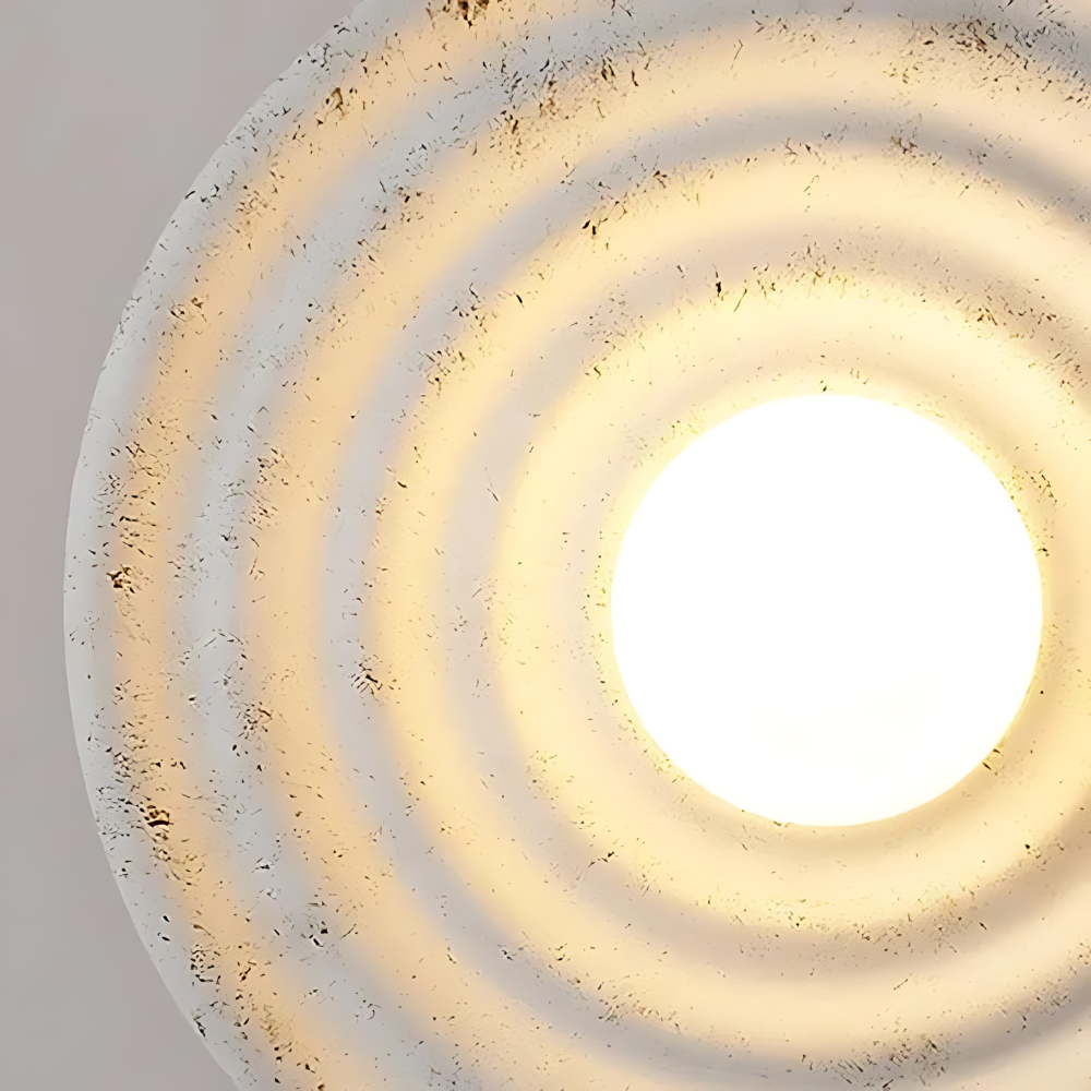 Casa Lumière Wabi-Sabi Ronde Wandlamp van Resin – Minimalistische Sfeerverlichting