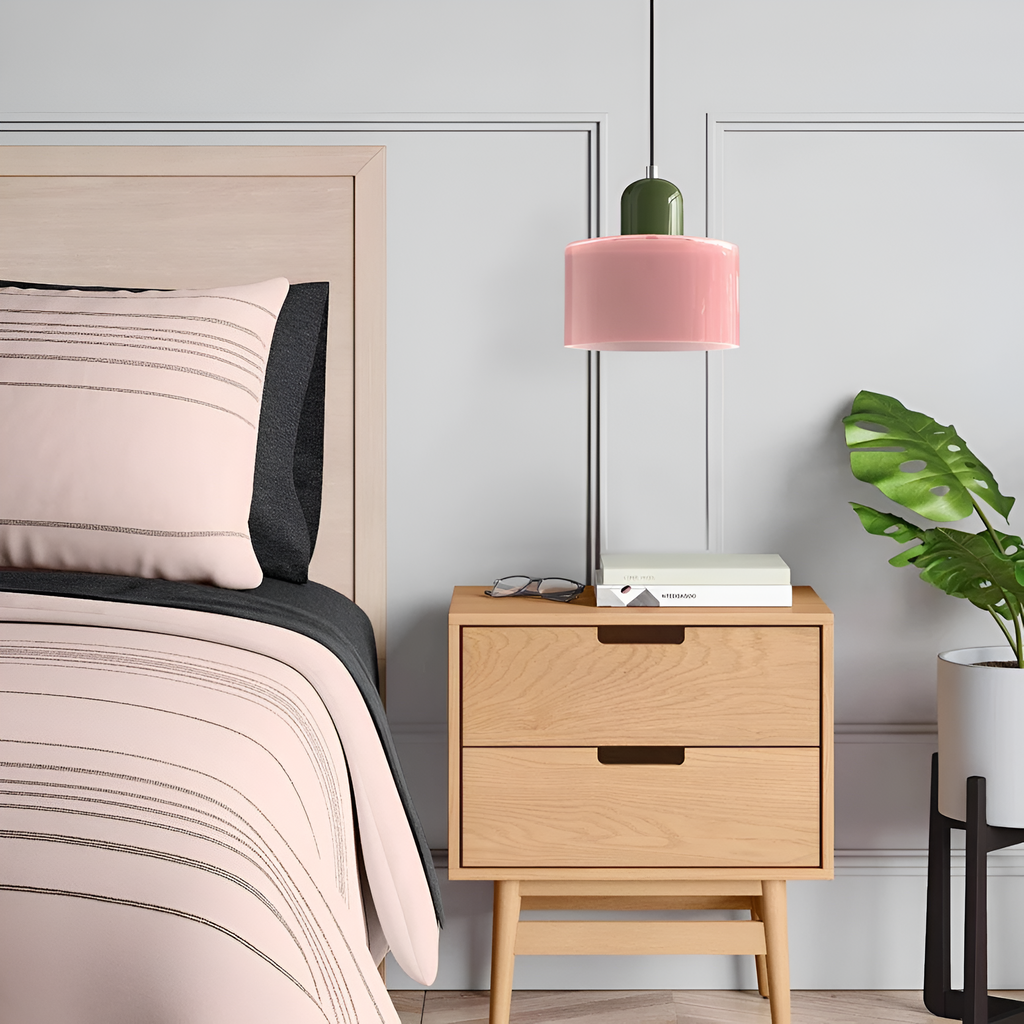 Casa Lumière Scandinavische Glazen Hanglamp - Metalen basis in twee tinten