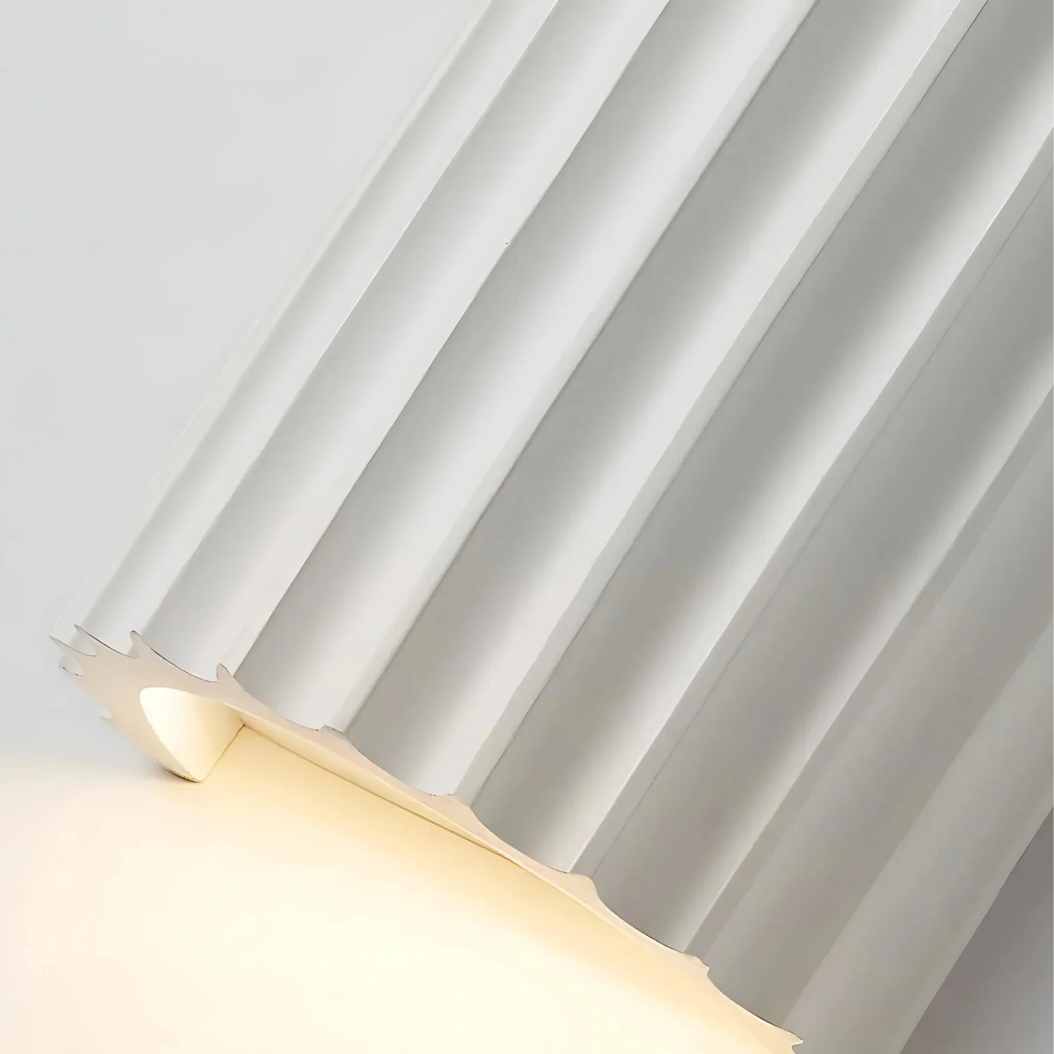 Casa Lumière Minimalistische Resin Wandlamp - Geribbelde Cilindervorm Up & Down Lamp