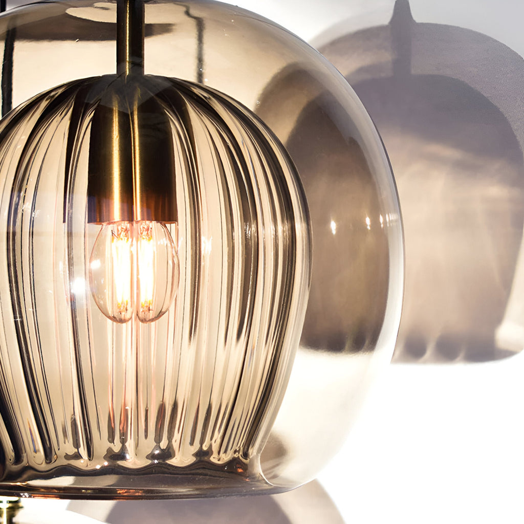 Casa Lumière Glazen Bol Hanglamp - Geribd Glas & Zachte Lichtspreiding
