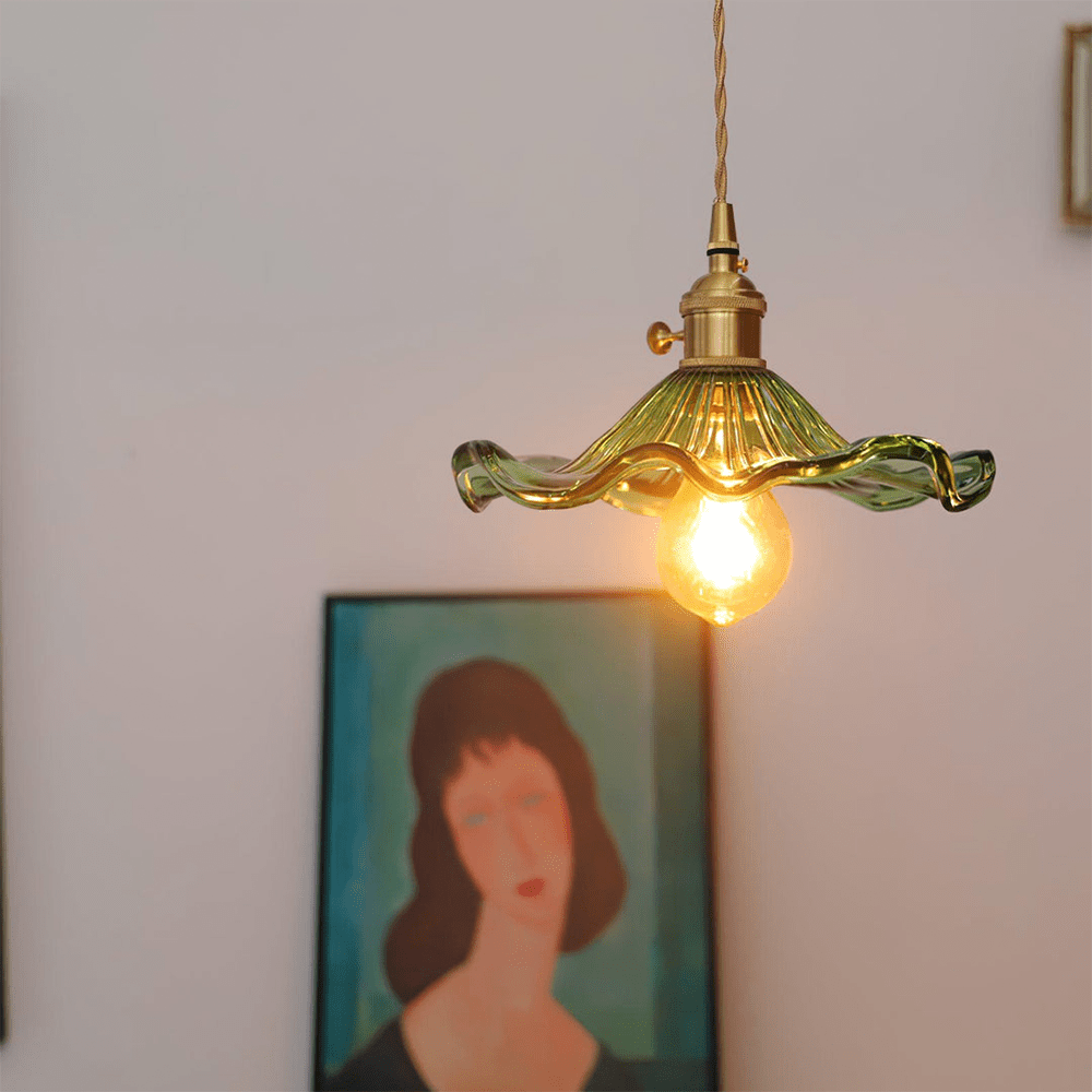 Casa Lumière Stijlvolle Hibiscusbloem Hanglamp - Glas Retro Design