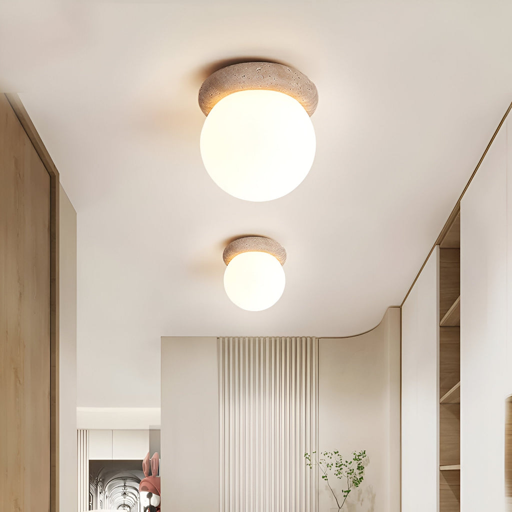 Casa Lumière Asteroid Travertin Wandlamp - Moderne Designverlichting voor buiten of plafond