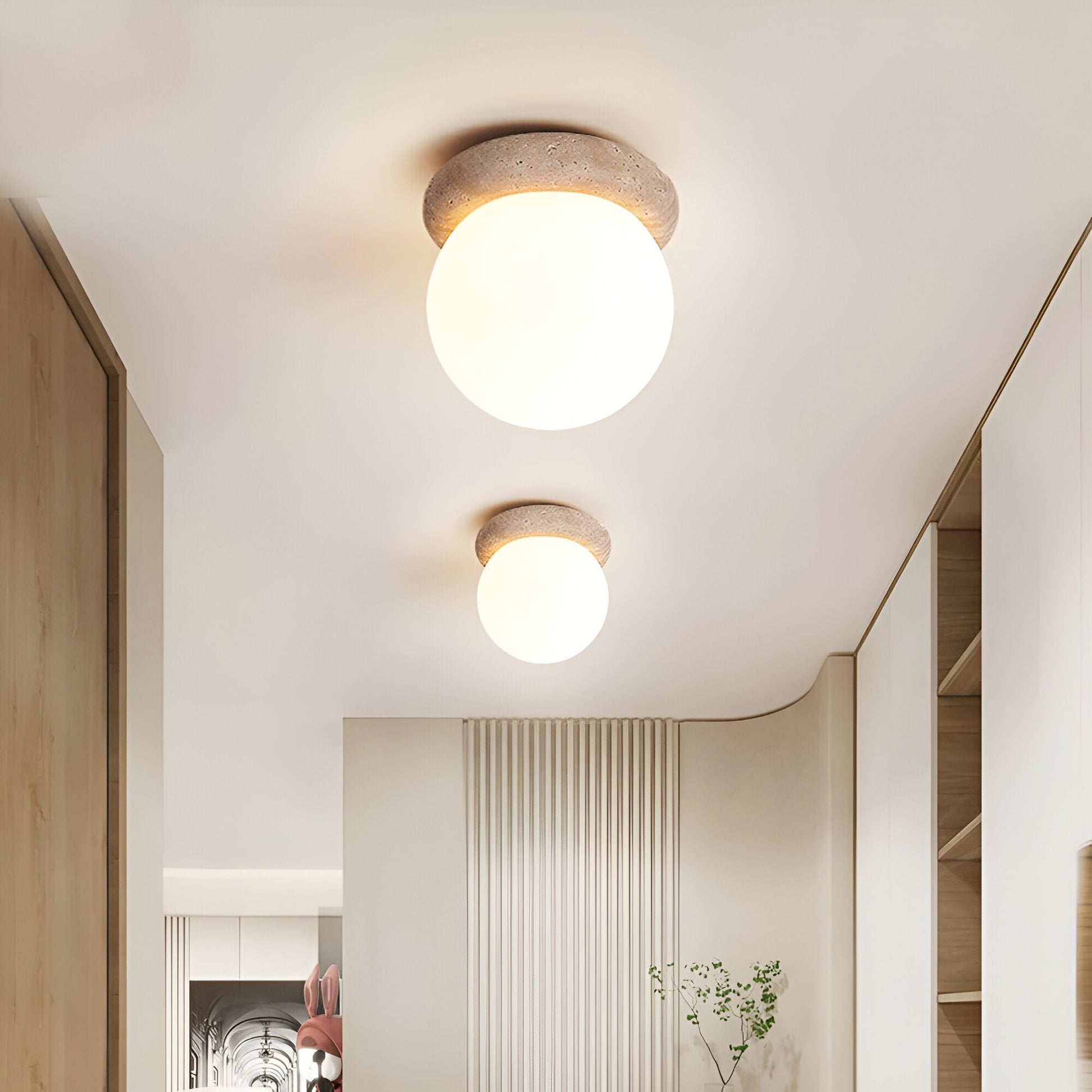 Casa Lumière Asteroid Travertine Wandlamp - Moderne Designverlichting voor buiten of plafond