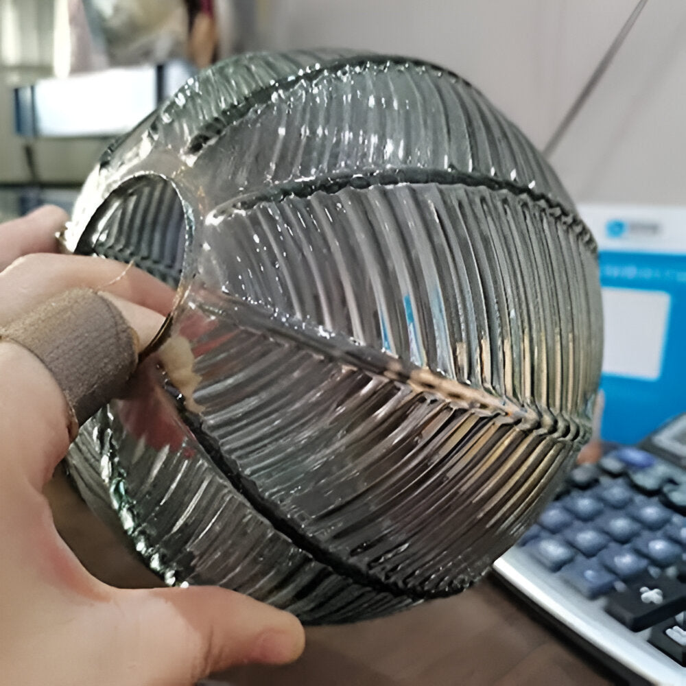 Casa Lumière Nordic Green Leaf Pattern Glazen Hanglamp