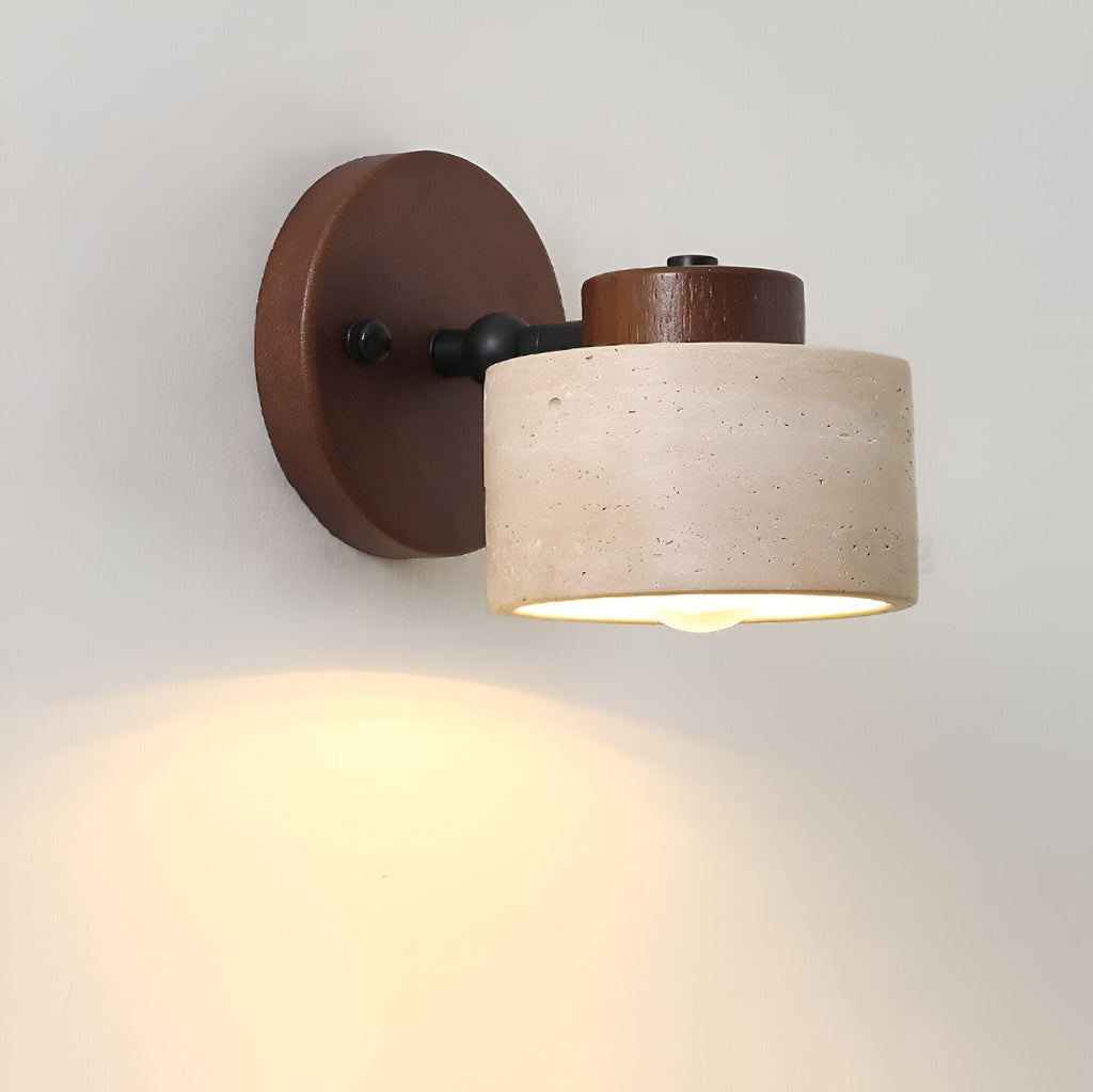 Casa Lumière Minimalistische Travertine Wandlamp - Richtbare Wandverlichting om te lezen of studeren