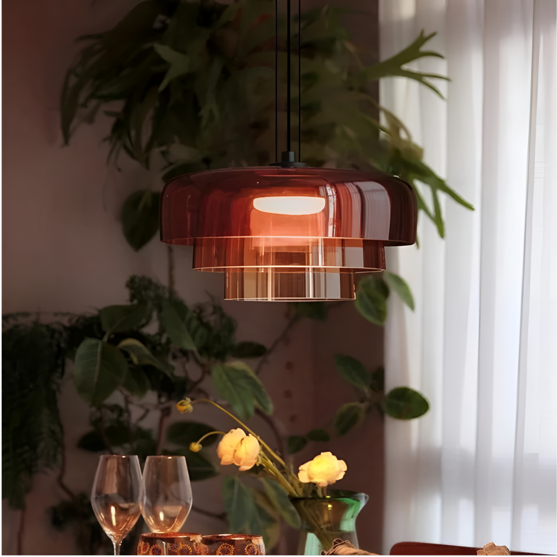 Casa Lumière Nordic Celestial Glazen Hanglamp - Warme Design Lamp Sfeerverlichting