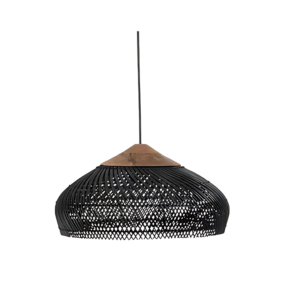 Casa Lumière Retro Bohemian Rotan Hanglamp - Gevlochten Design Lamp met Open Lichtstructuur