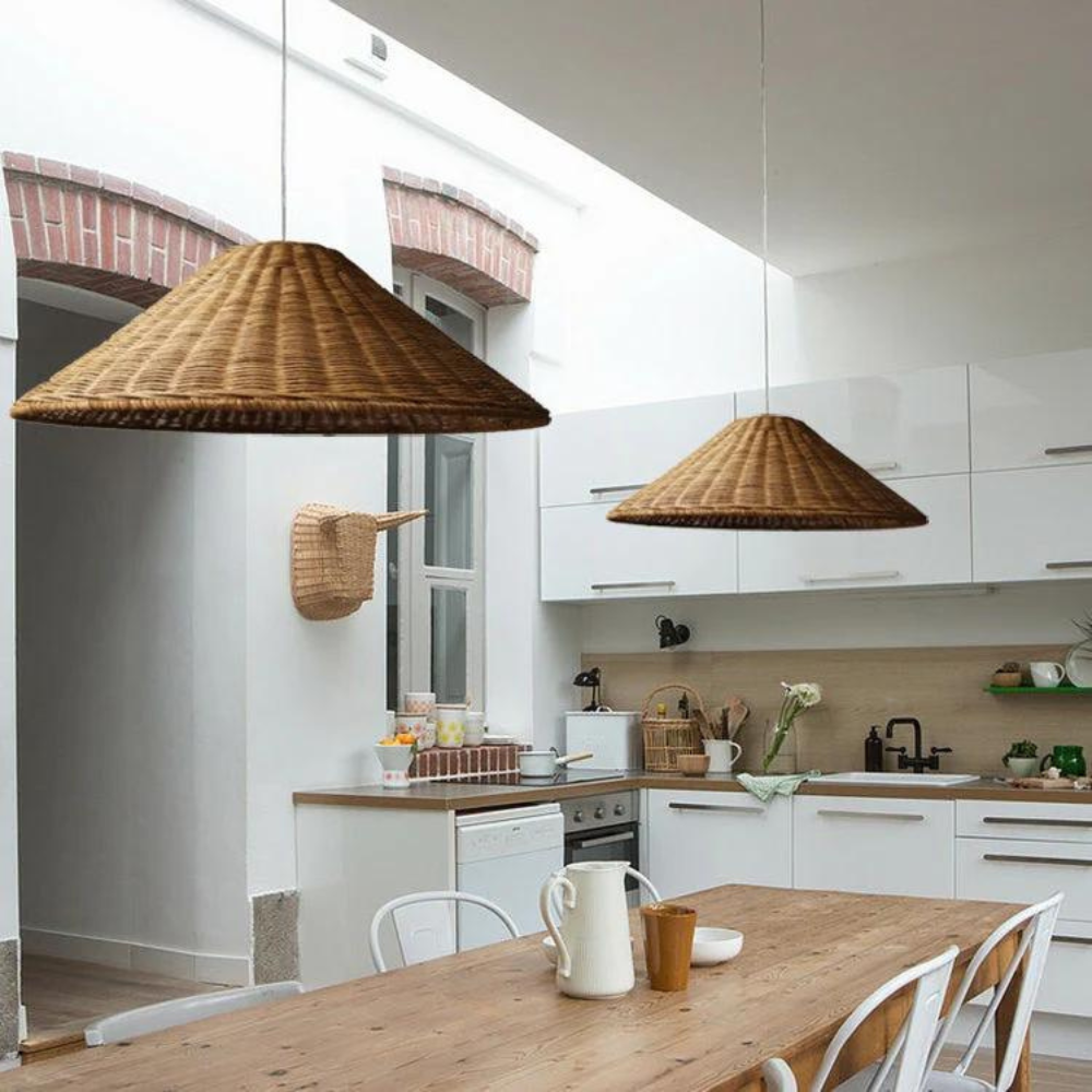 Casa Lumière Japandi Rattan Hanglamp – Handgemaakt & Tijdloos Design