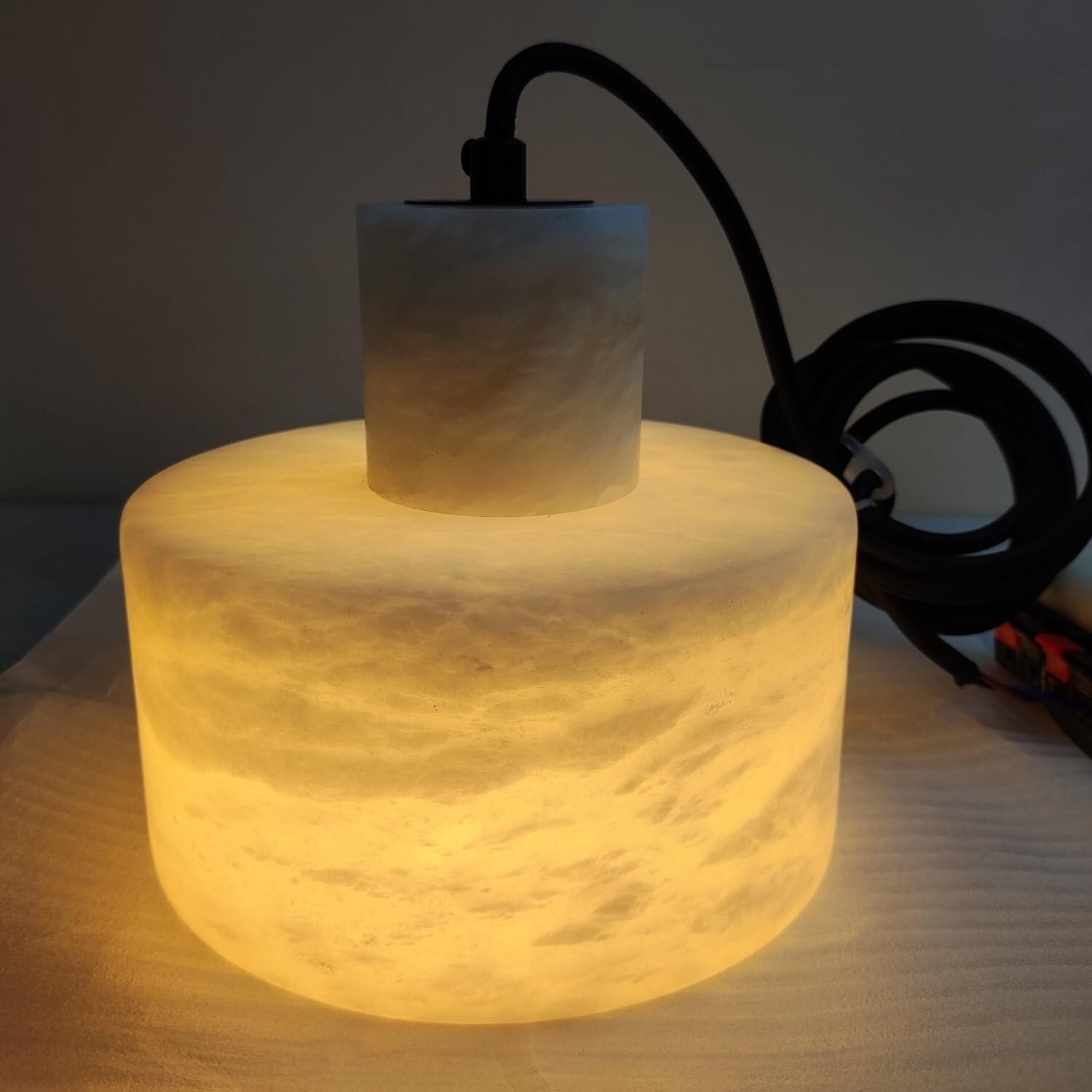Casa Lumière Nordic Cylindrische Alabaster Hanglamp - Keuken Eiland, Slaapkamer, Eettafel