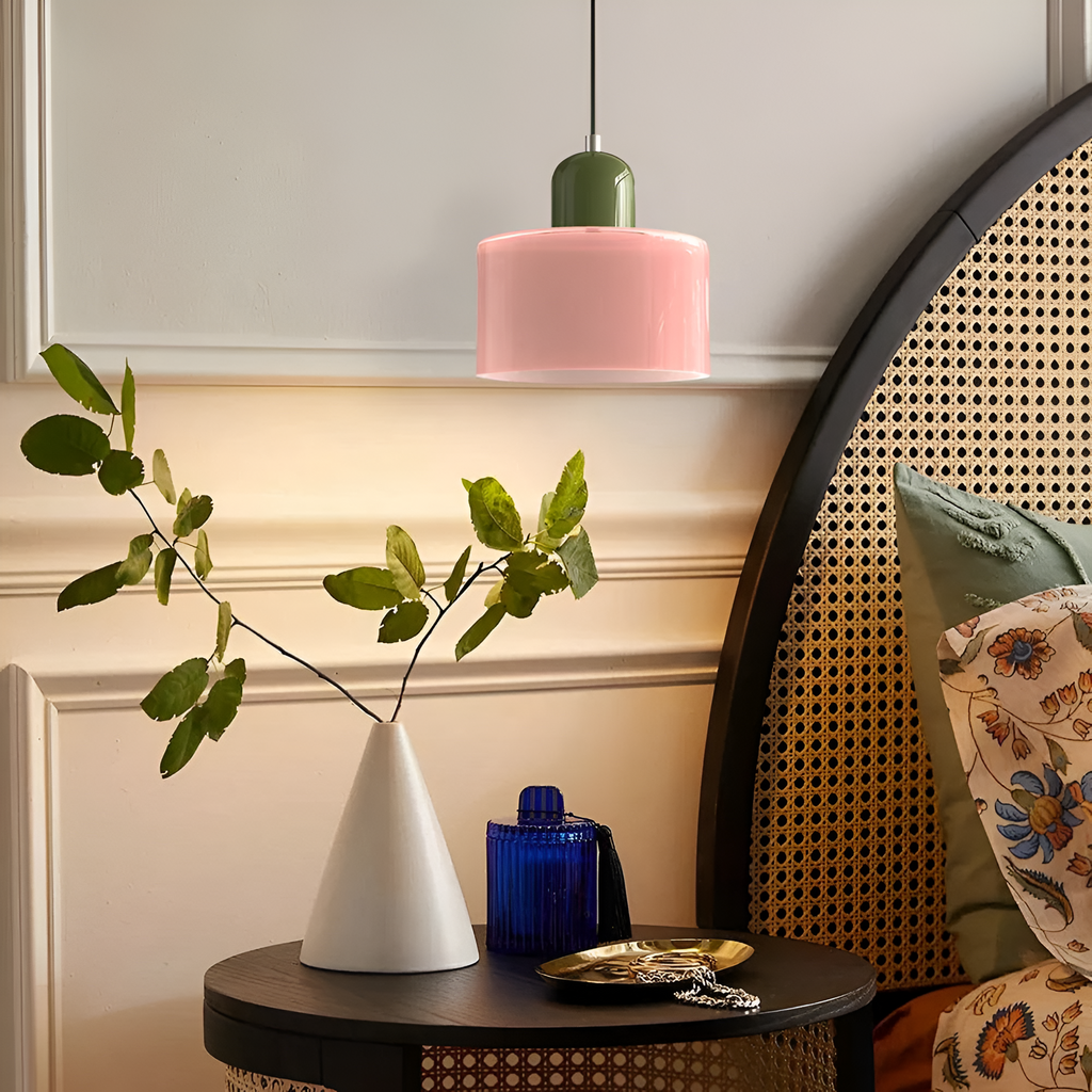 Casa Lumière Scandinavische Glazen Hanglamp - Metalen basis in twee tinten