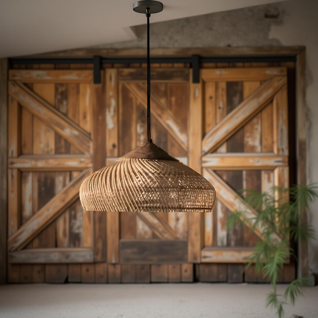 Casa Lumière Retro Bohemian Rotan Hanglamp - Gevlochten Design Lamp met Open Lichtstructuur