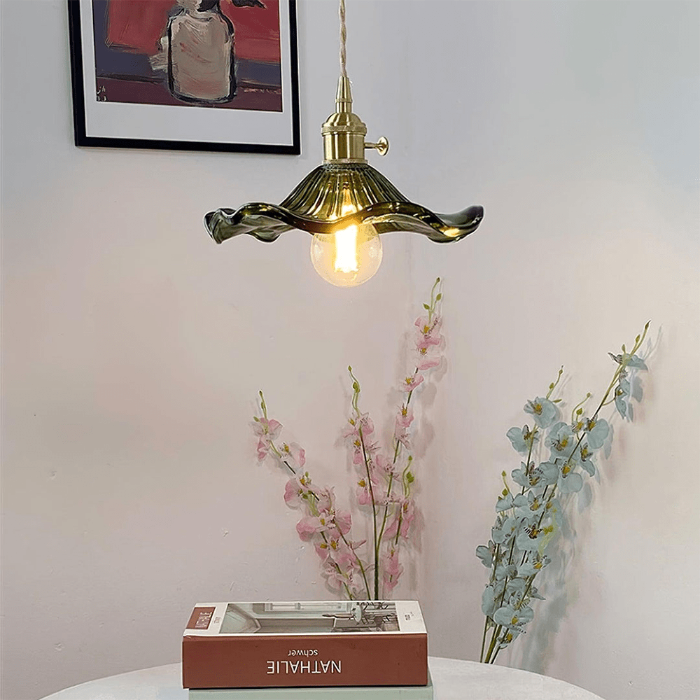 Casa Lumière Stijlvolle Hibiscusbloem Hanglamp - Glas Retro Design