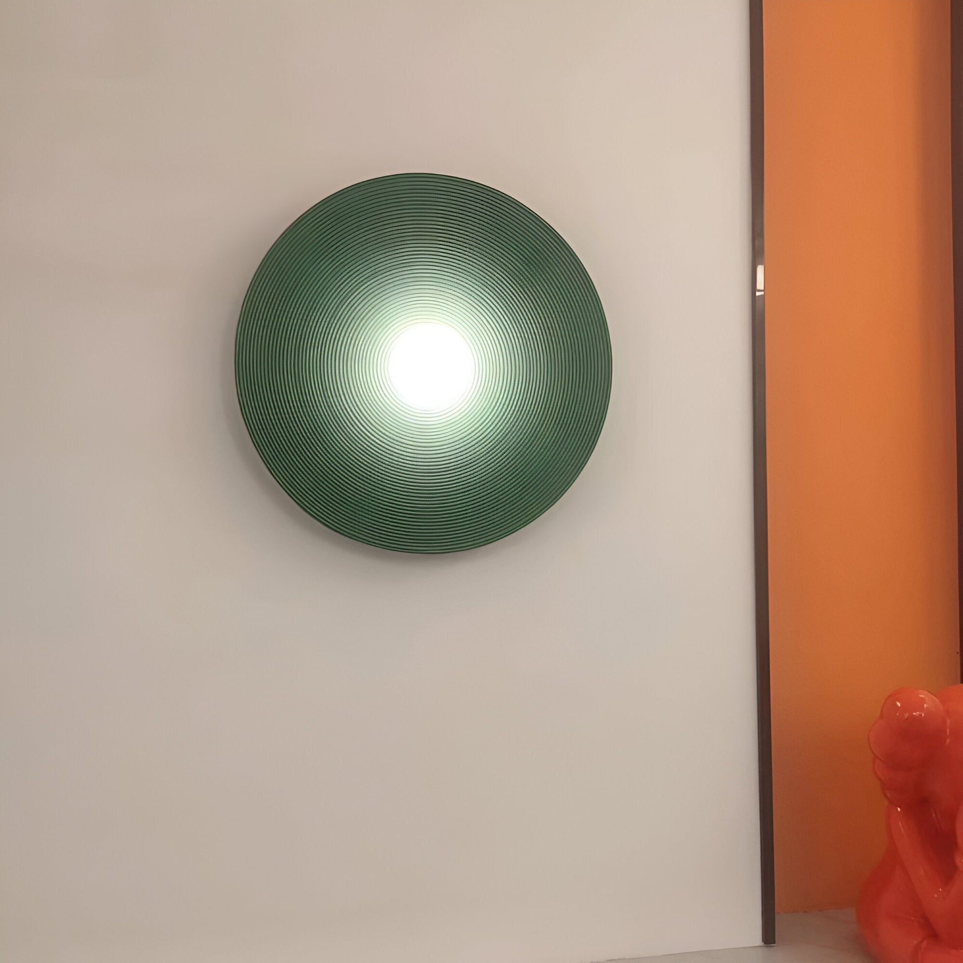 Casa Lumière Retro Ceramic Japandi Wandlamp - Rond Design, Resin Afwerking & Zacht LED Licht