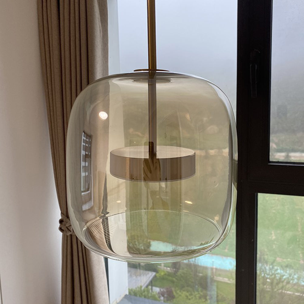 Casa Lumière Hanglamp - Moderne Glazen Hanglamp met Messing Details