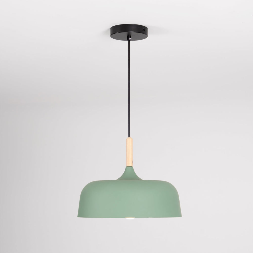 Casa Lumière Nordic Hanglamp - Houten Detail & Metalen Kap