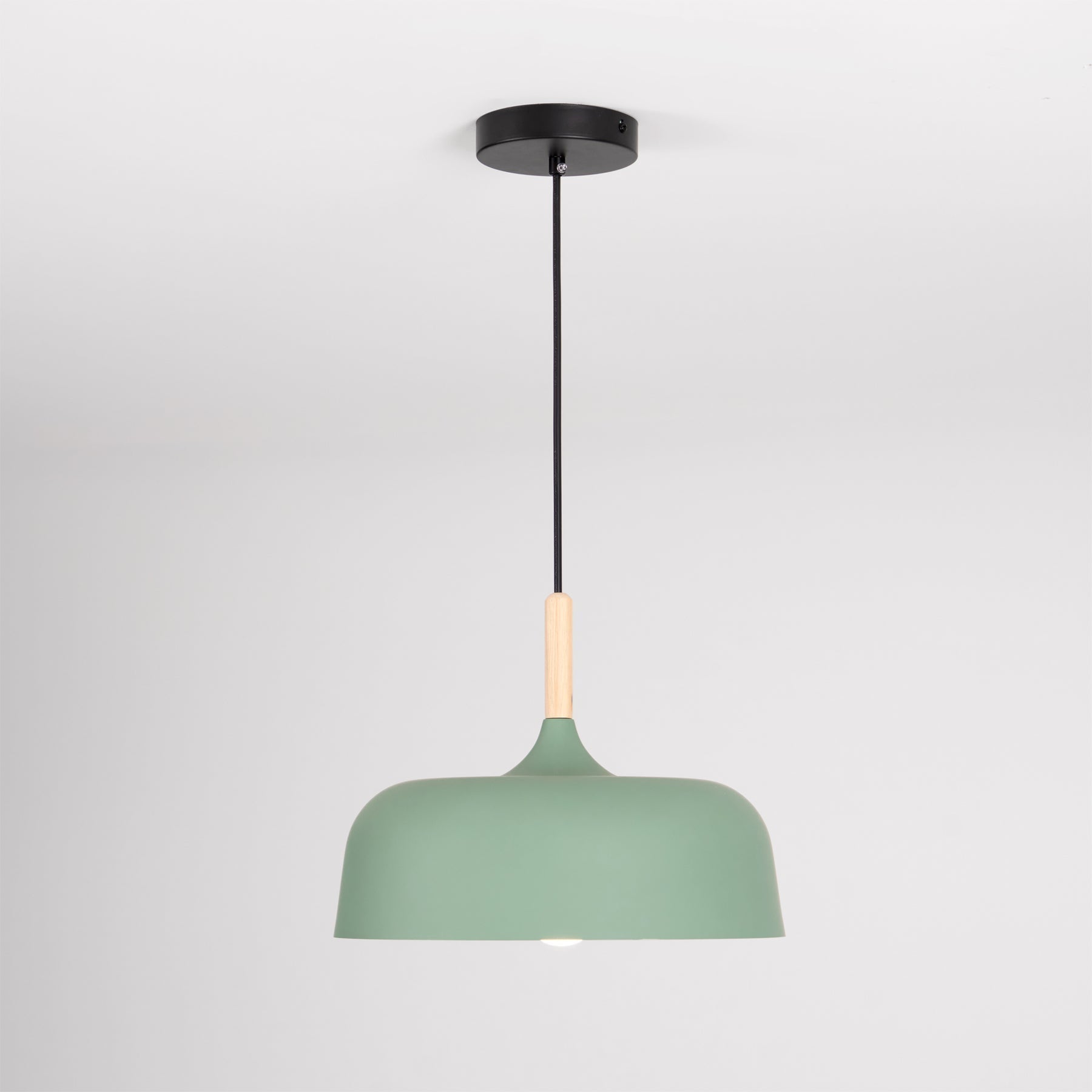 Casa Lumière Nordic Hanglamp - Houten Detail & Metalen Kap
