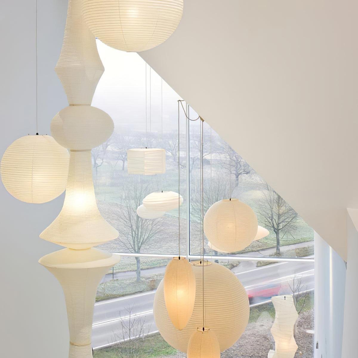 Casa Lumière Akari Handgemaakte Papieren Hanglamp - Minimalistisch Design