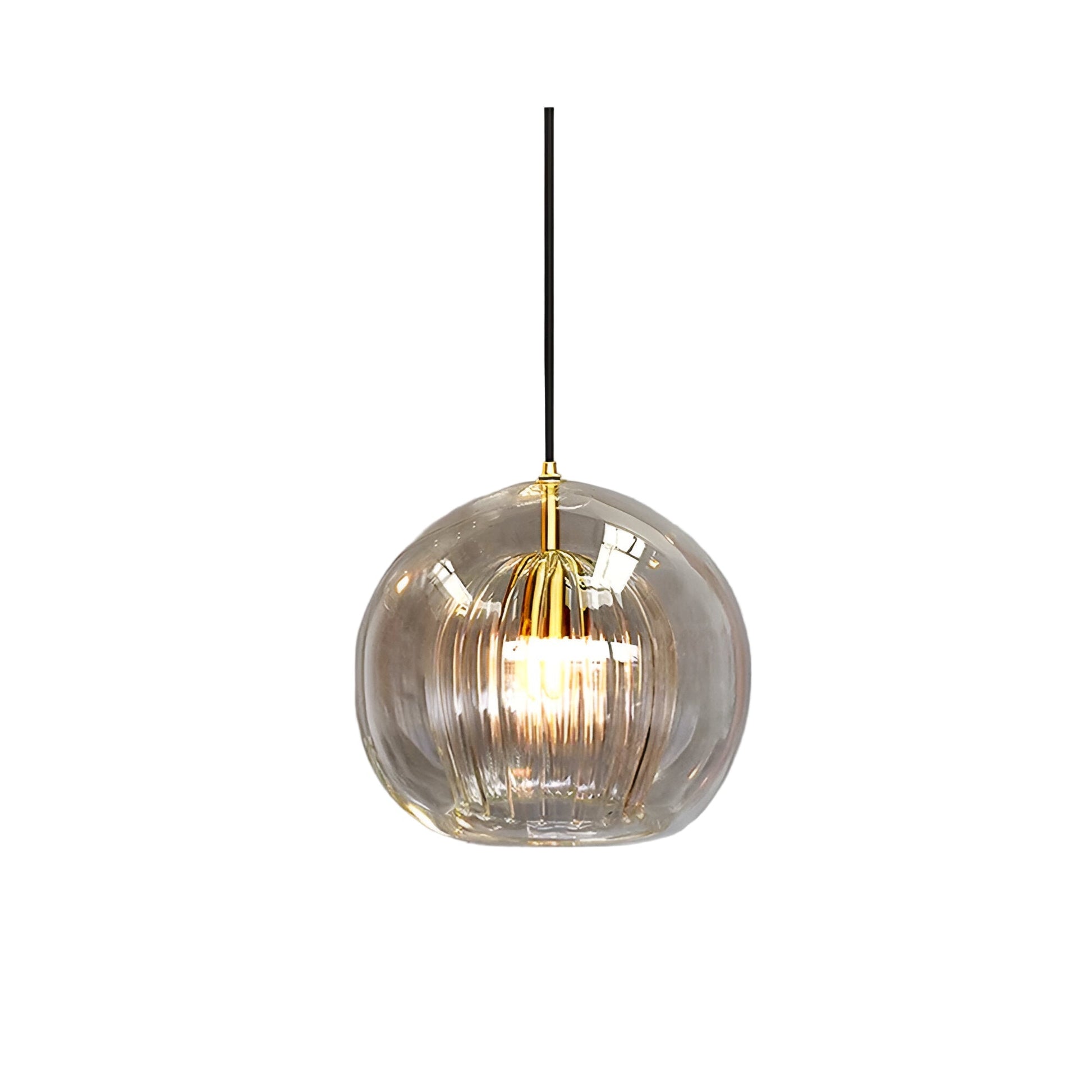 Casa Lumière Glazen Bol Hanglamp - Geribd Glas & Zachte Lichtspreiding