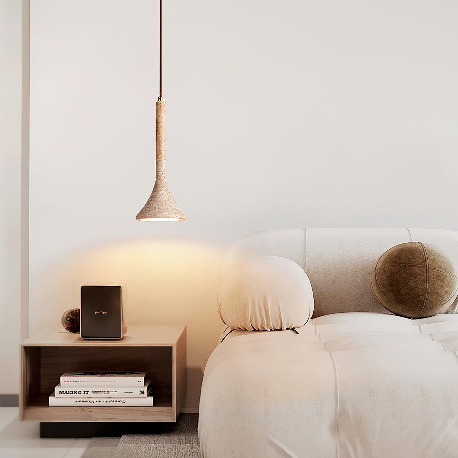Casa Lumière Japandi Travertine Hanglamp - Natuursteen Design Lamp