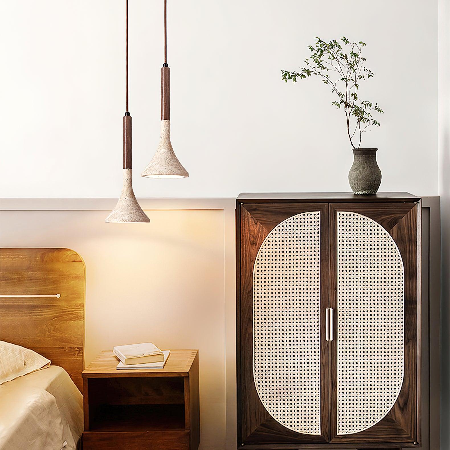 Casa Lumière Japandi Travertine Hanglamp - Natuursteen Design Lamp