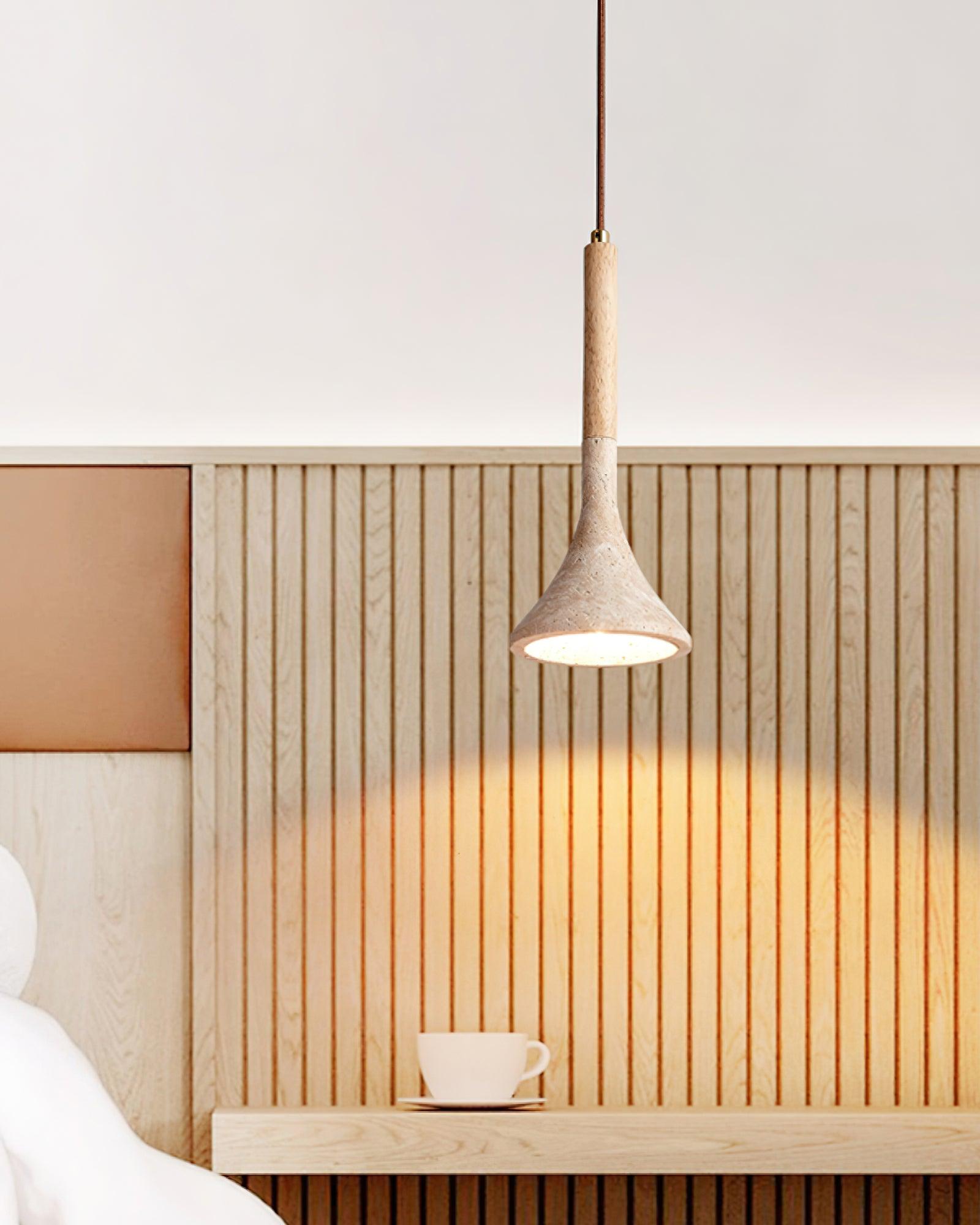 Casa Lumière Japandi Travertine Hanglamp - Natuursteen Design Lamp