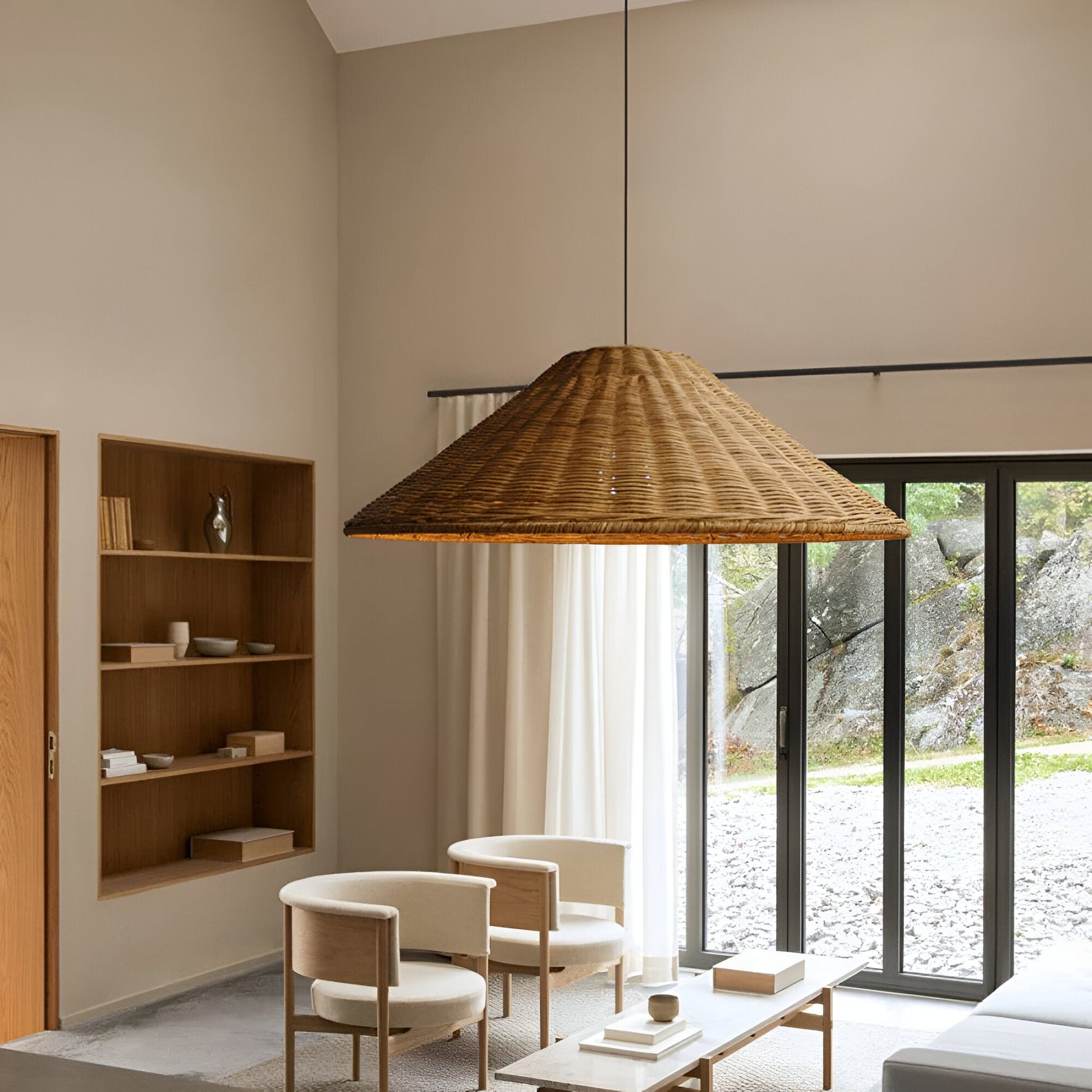 Casa Lumière Japandi Rattan Hanglamp – Handgemaakt & Tijdloos Design