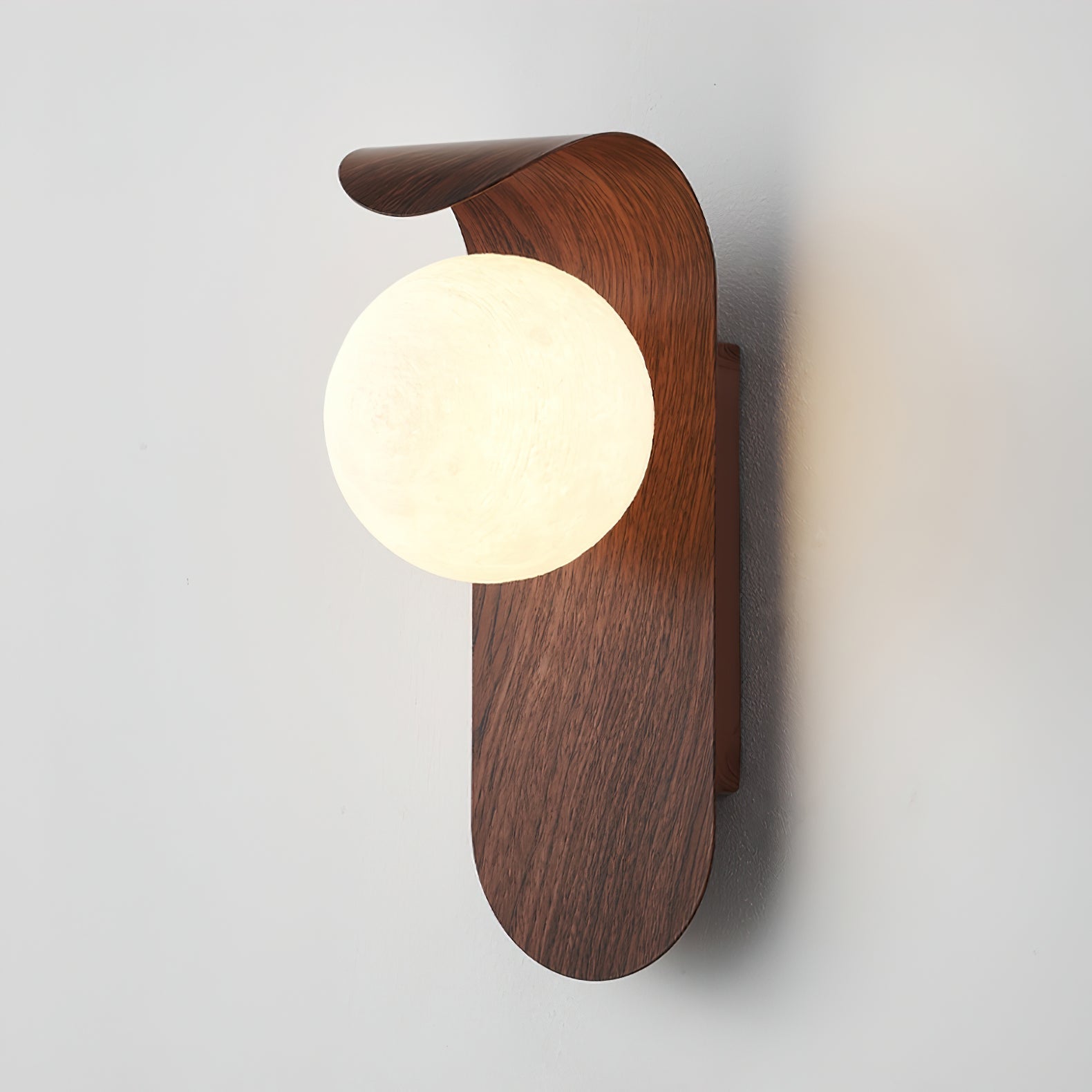 Casa Lumière Nordic Minimalistische Wandlamp van Hout & Glas - Warme Accentverlichting Slaapkamer & Woonruimte