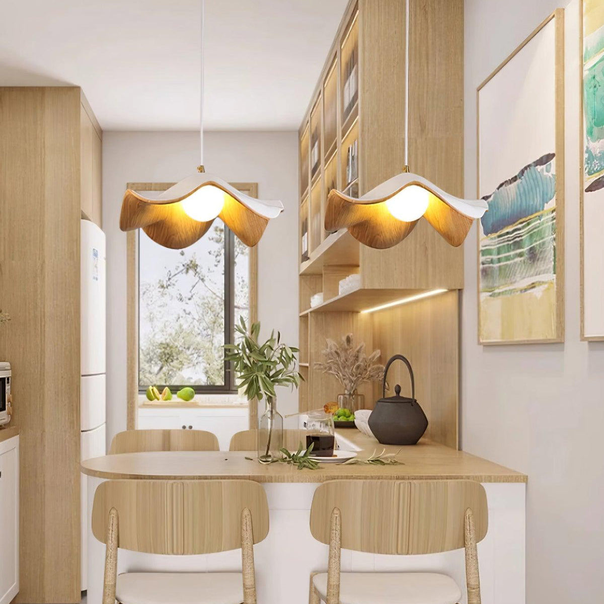 Casa Lumière Lotus Flow Casita Hanglamp - Resin met Organische Vorm