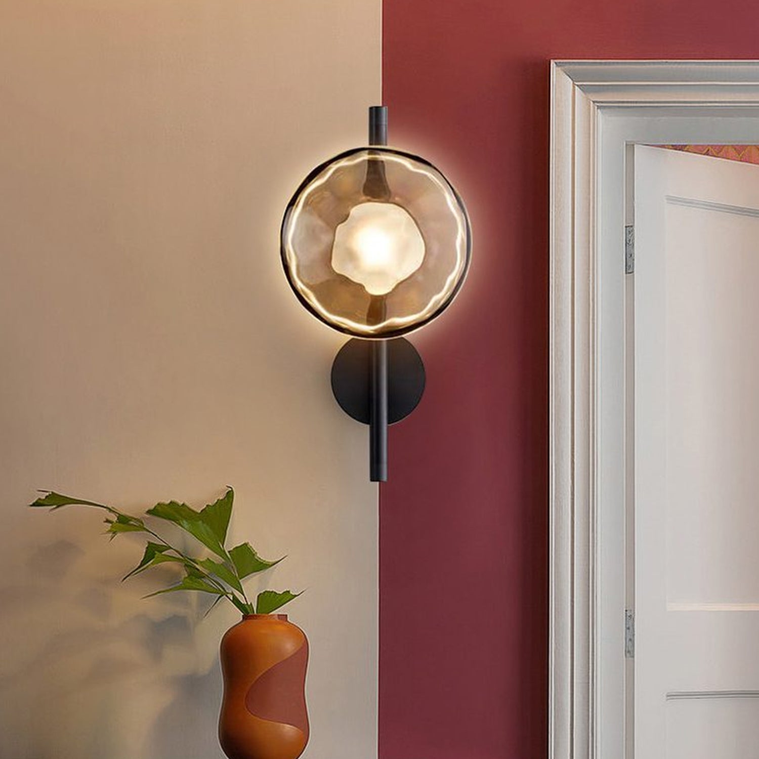 Casa Lumière Nordic Glazen Wandlamp - Rond Design Wandverlichting