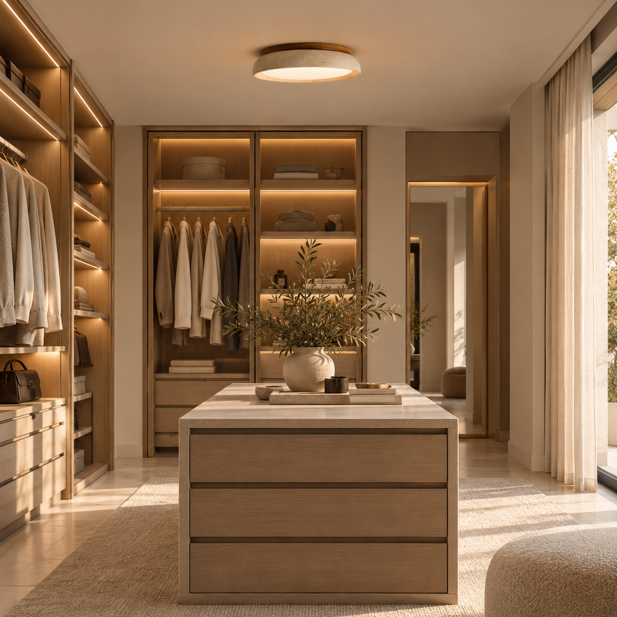 Casa Lumière Travertine Retro Plafondlamp - Natuursteen Warme Verlichting