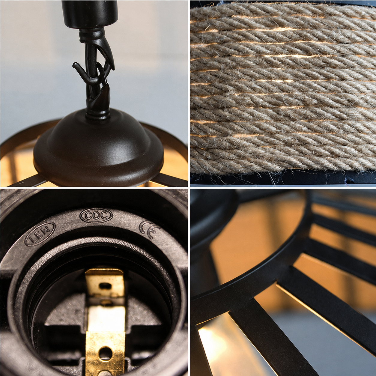Casa Lumière Rustieke Hanglamp - Gevlochten Touw Design Lamp