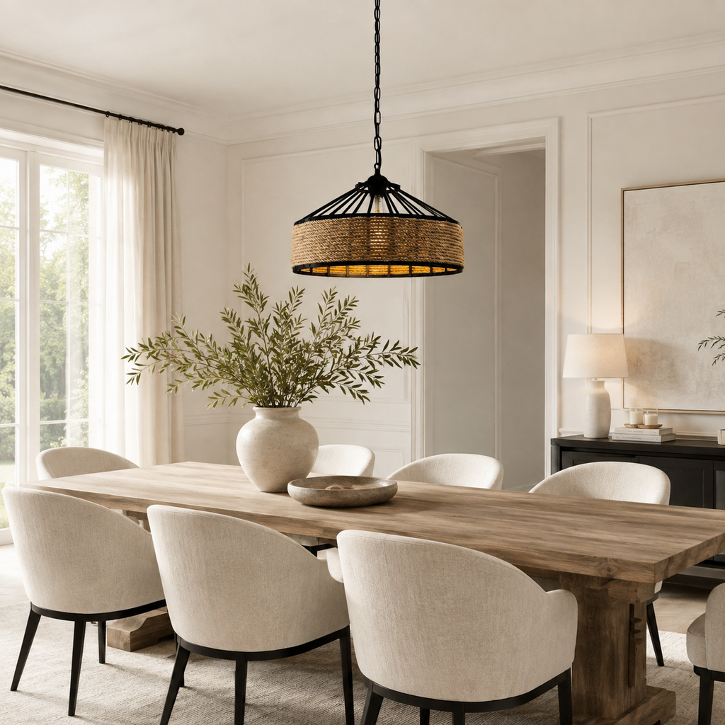 Casa Lumière Rustieke Hanglamp - Gevlochten Touw Design Lamp