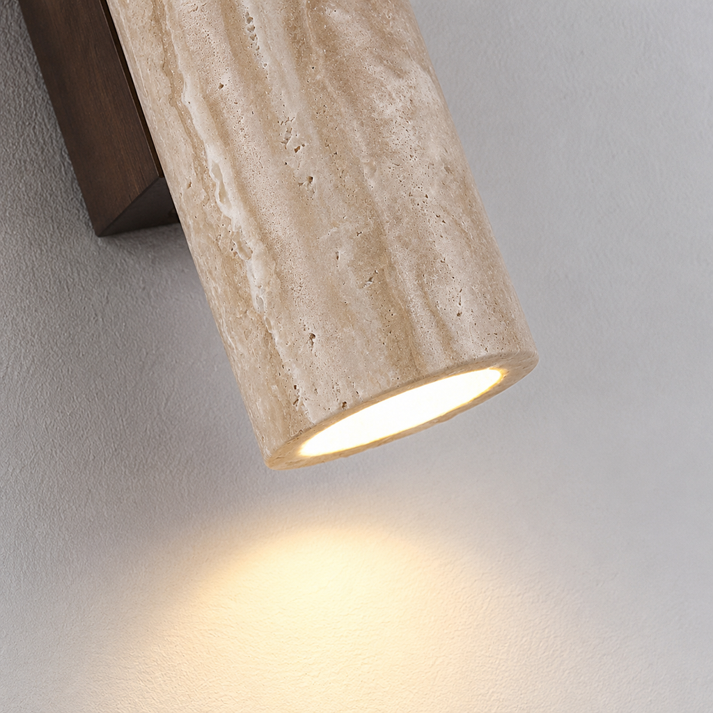 Casa Lumière Travertin Wandlamp - Japandi Design Lamp met Up & Down sfeerverlichting