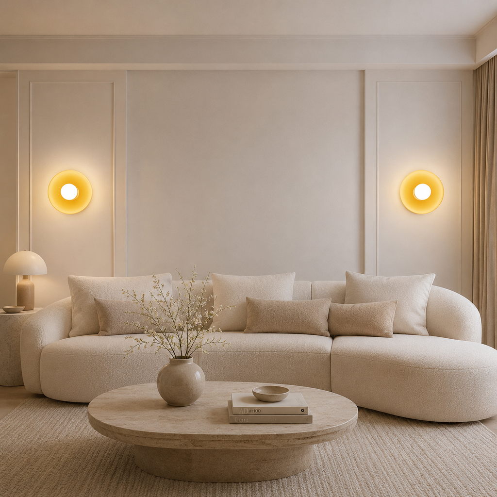 Casa Lumière Nordic Glazen Disc Wand & Plafondlamp – Design Lamp Sfeerverlichting