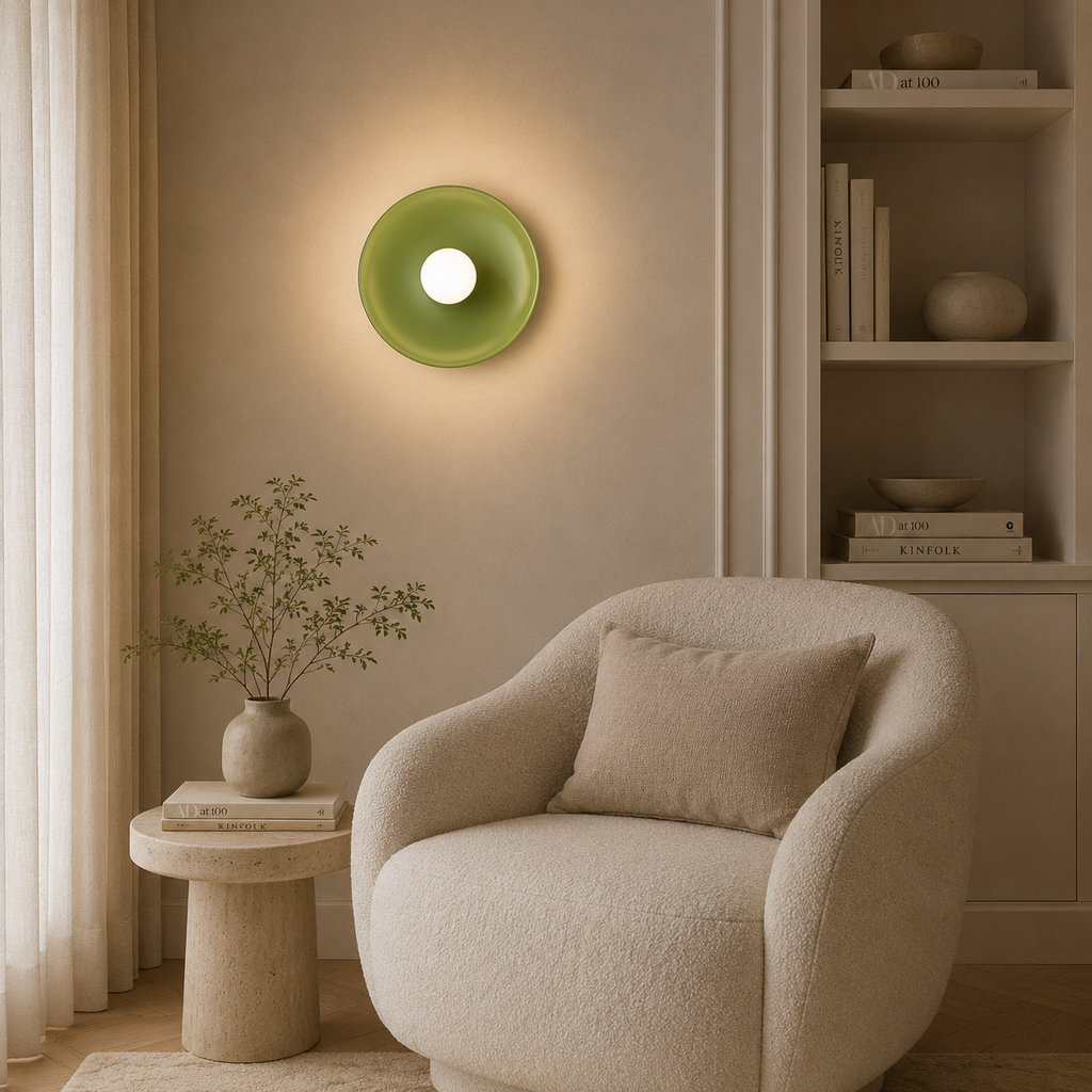 Casa Lumière Nordic Glazen Disc Wand & Plafondlamp – Design Lamp Sfeerverlichting