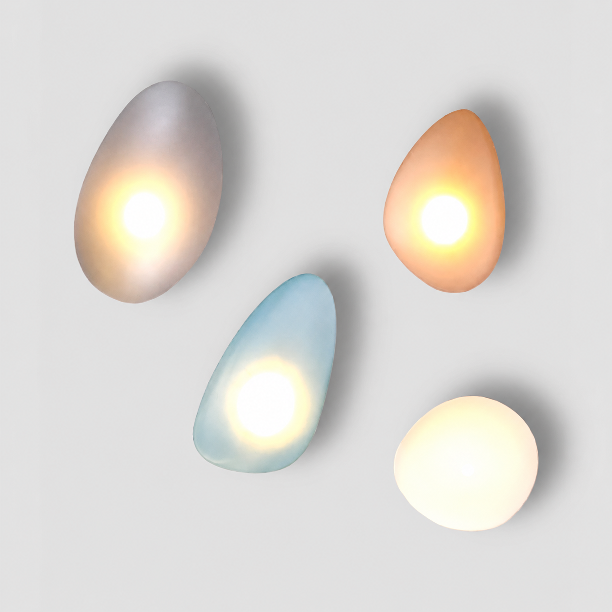 Casa Lumière Organische Design Wandlamp - Glas Cobblestone Vorm