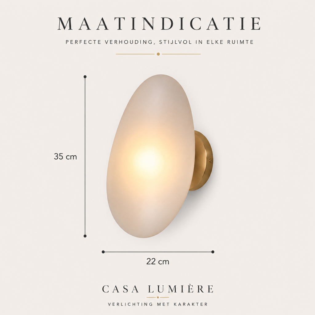 Casa Lumière Organische Design Wandlamp - Glas Cobblestone Vorm