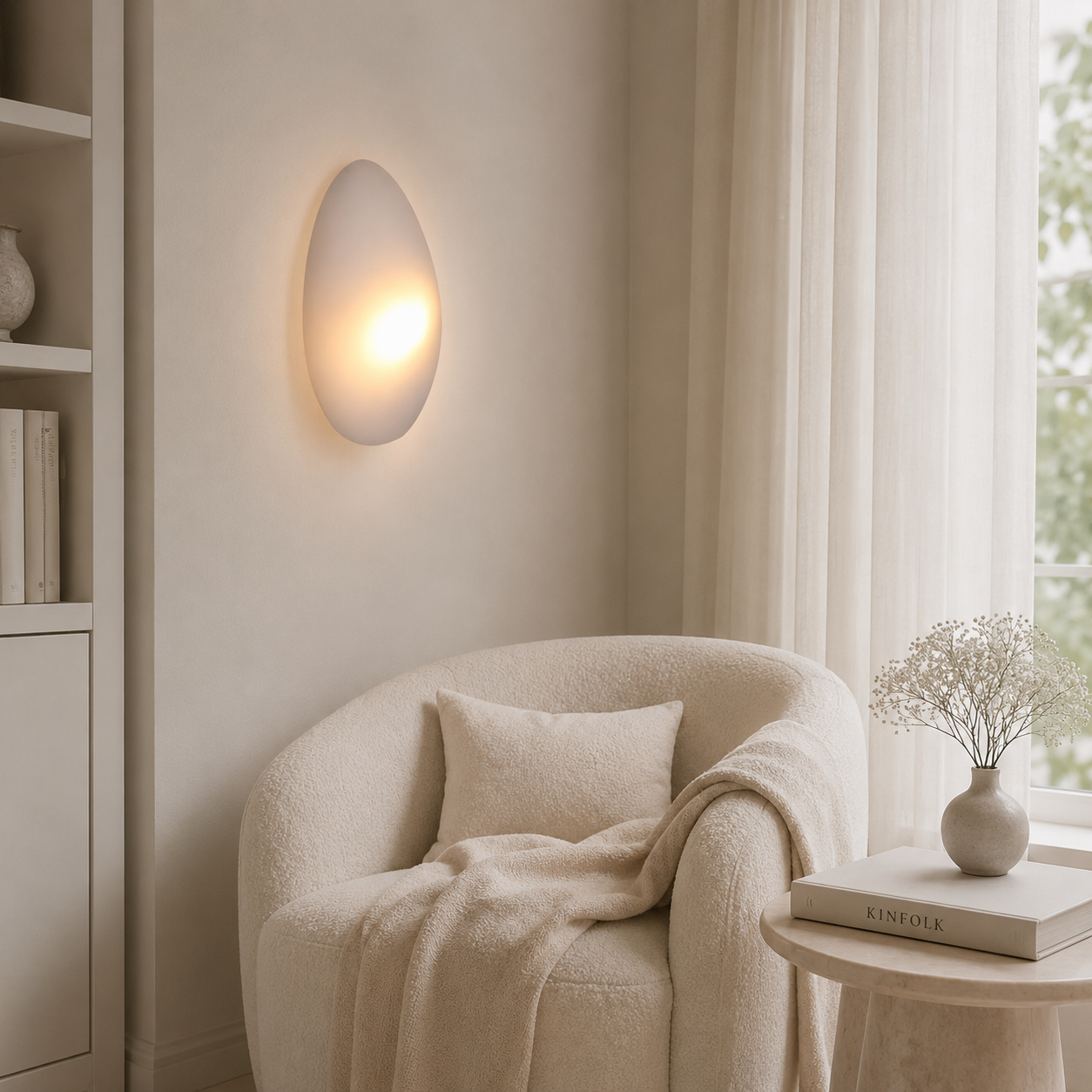 Casa Lumière Organische Design Wandlamp - Glas Cobblestone Vorm