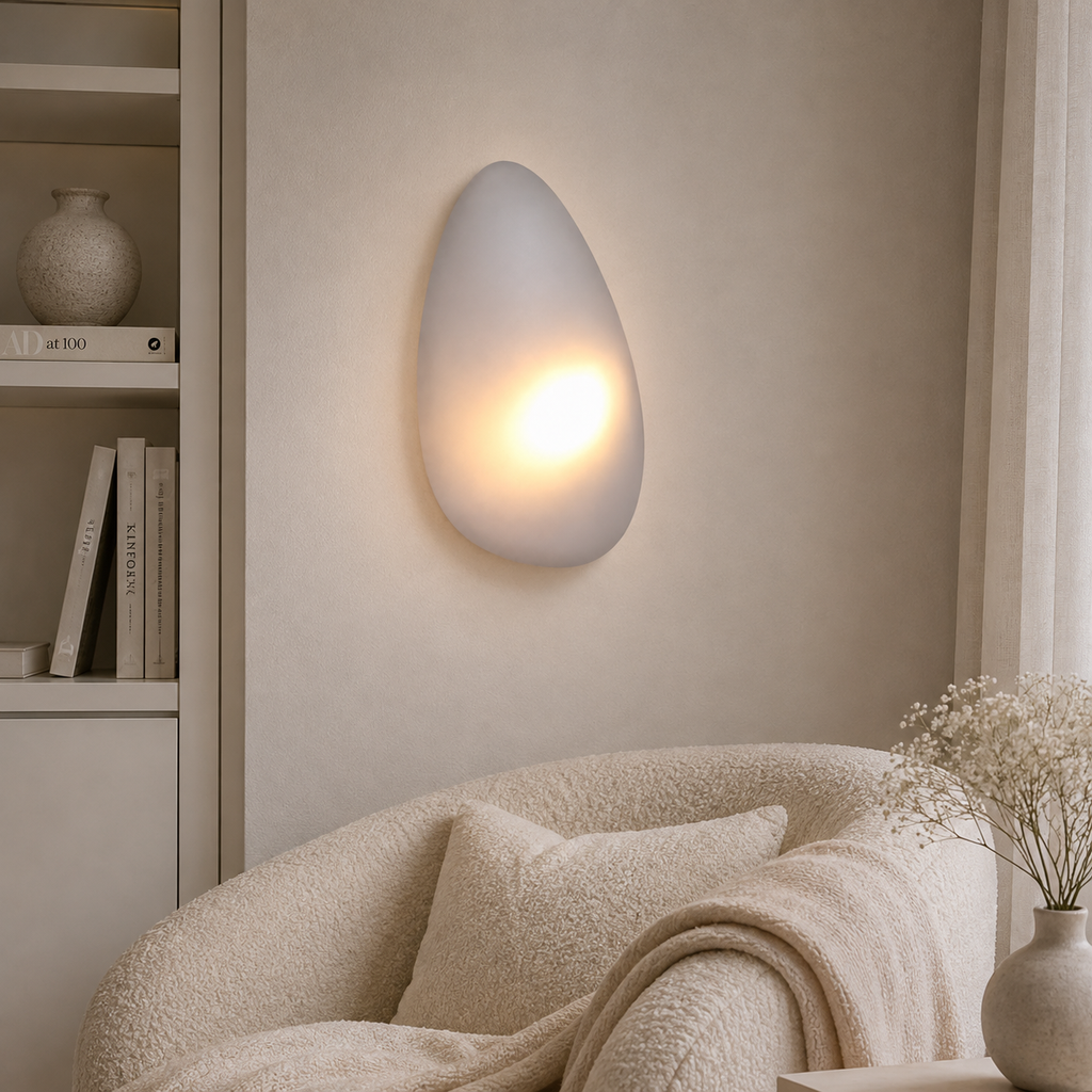 Casa Lumière Organische Design Wandlamp - Glas Cobblestone Vorm