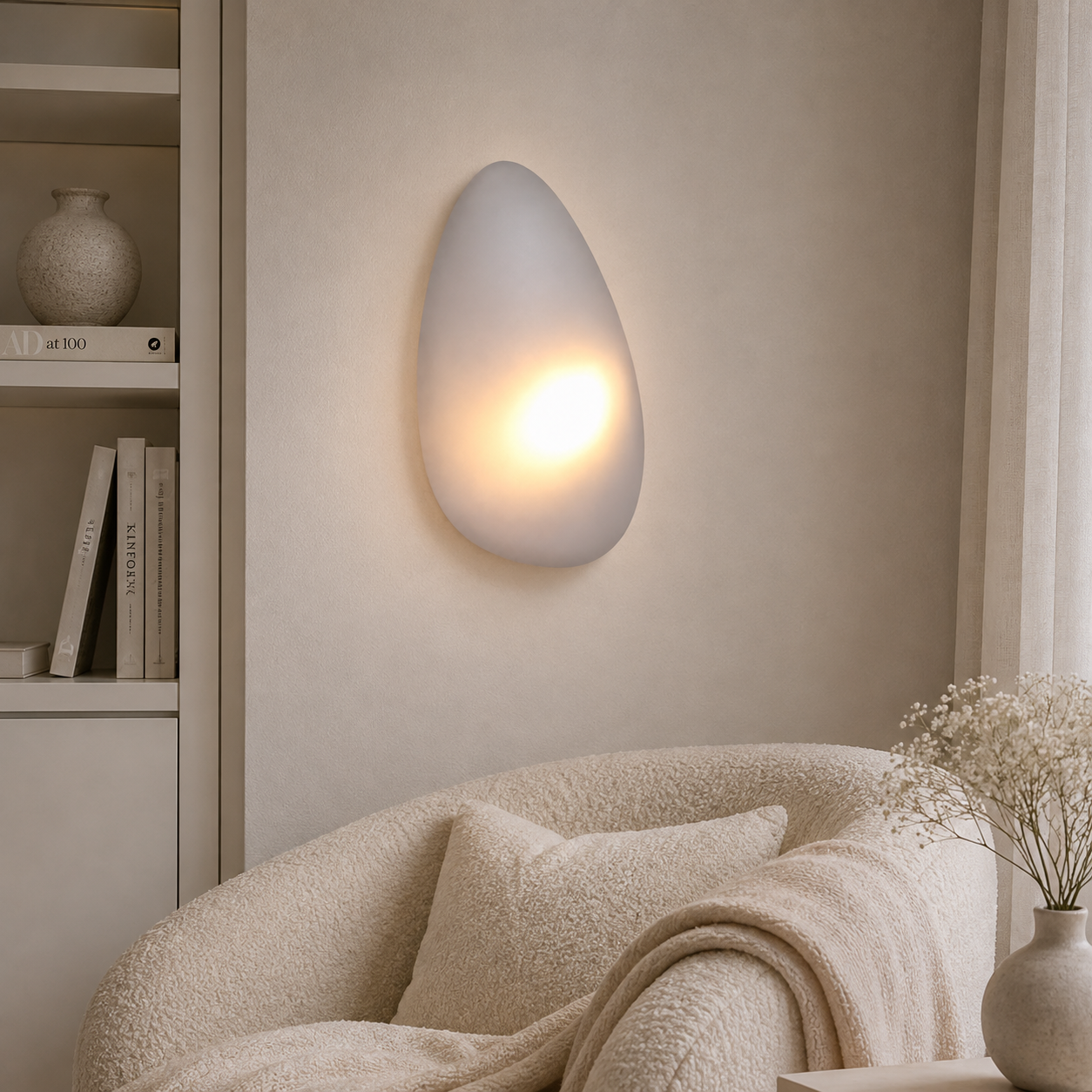 Casa Lumière Organische Design Wandlamp - Glas Cobblestone Vorm