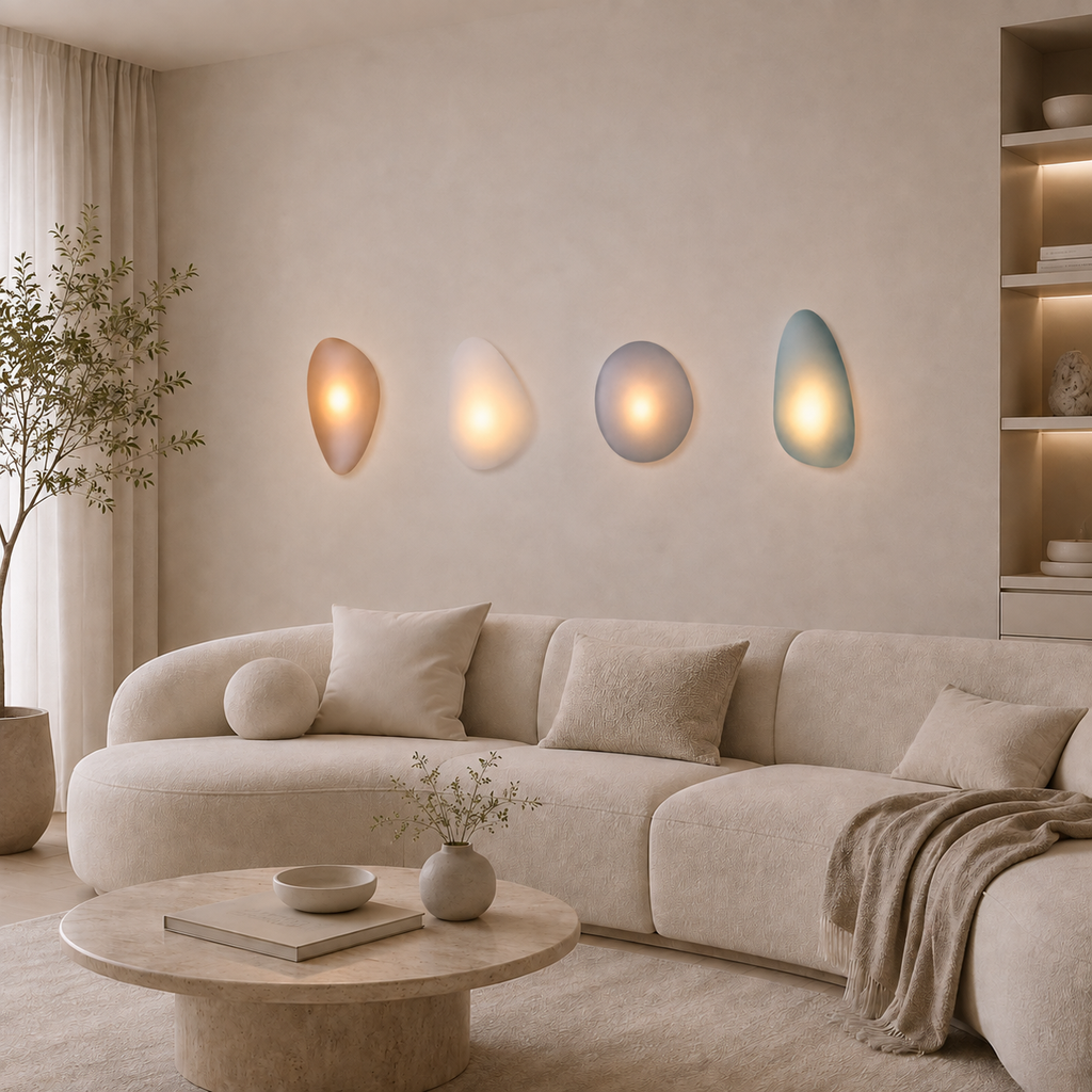 Casa Lumière Organische Design Wandlamp - Glas Cobblestone Vorm