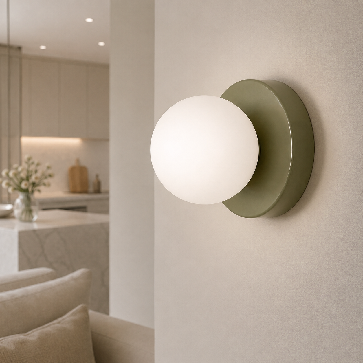 Casa Lumière Nordic Minimalistische LED Wandlamp - Ronde Vorm met Glazen Bol Design Lamp