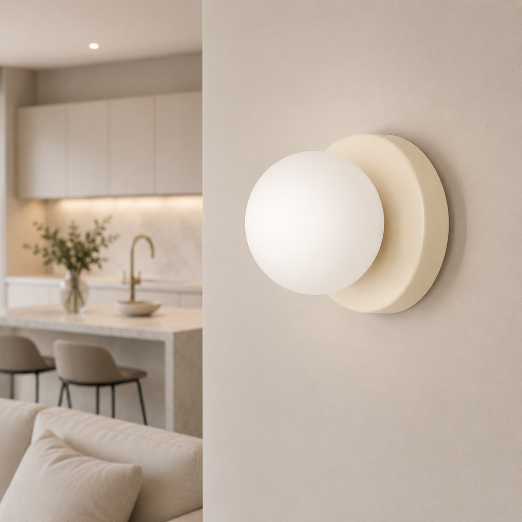Casa Lumière Nordic Minimalistische LED Wandlamp - Ronde Vorm met Glazen Bol Design Lamp