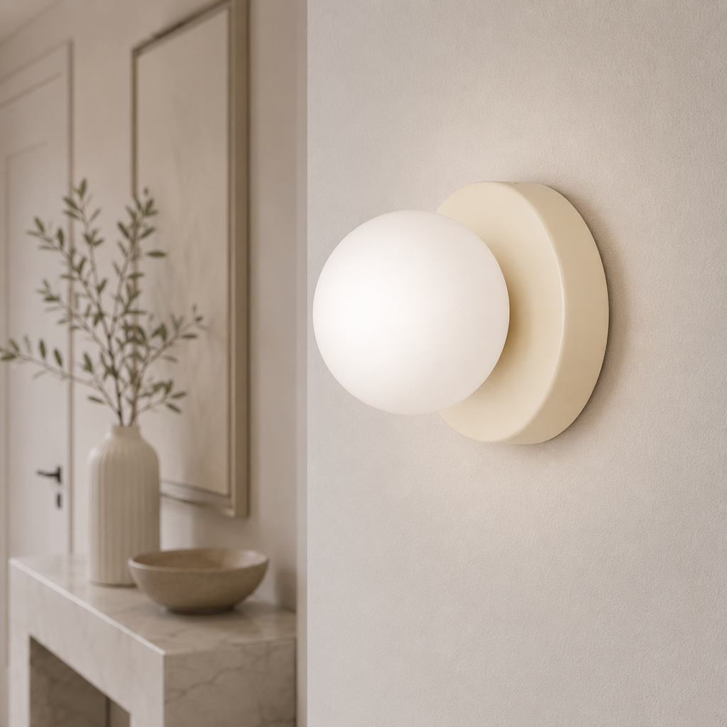 Casa Lumière Nordic Minimalistische LED Wandlamp - Ronde Vorm met Glazen Bol Design Lamp