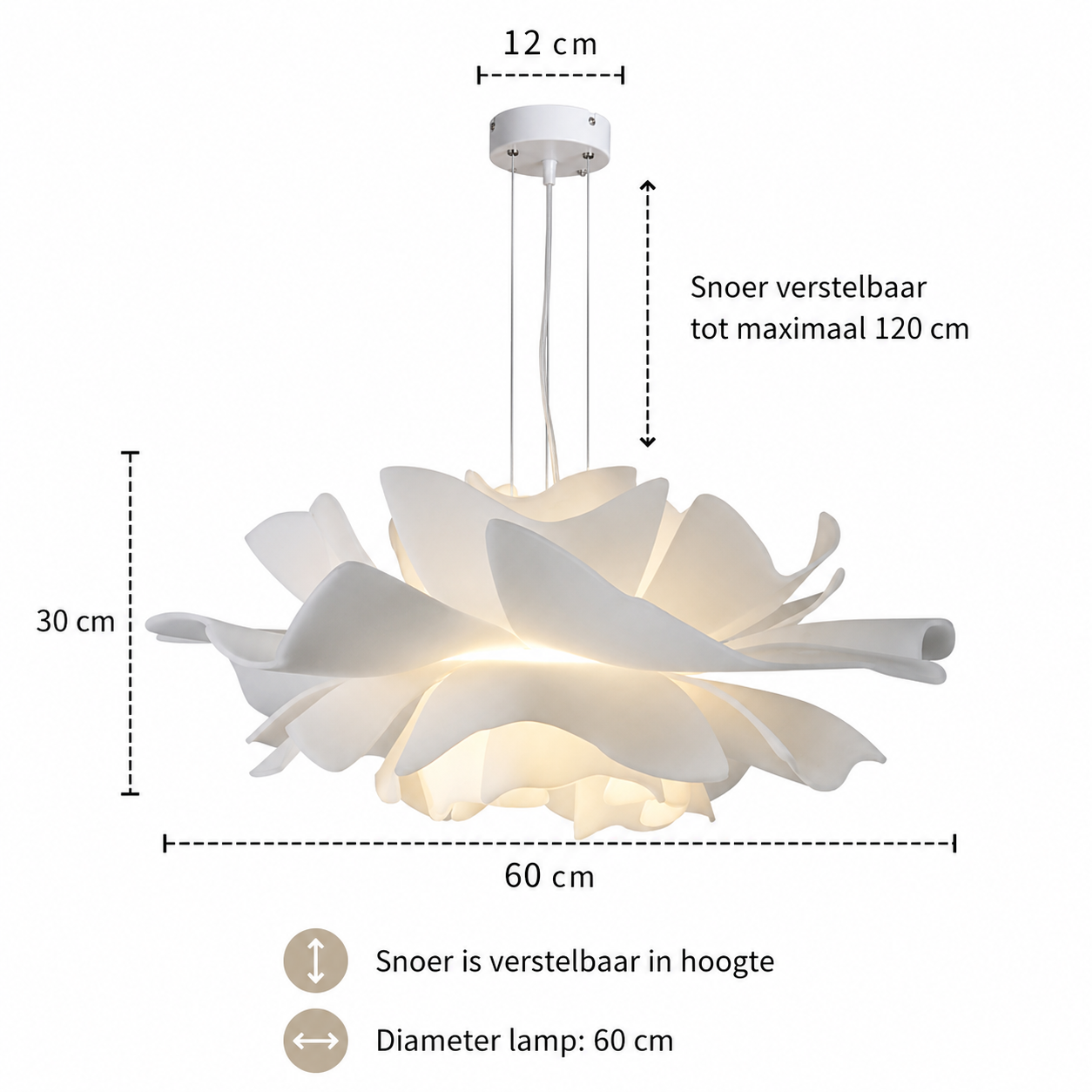 Casa Lumière Bloem Wolk Hanglamp - Design Lamp Sfeerverlichting