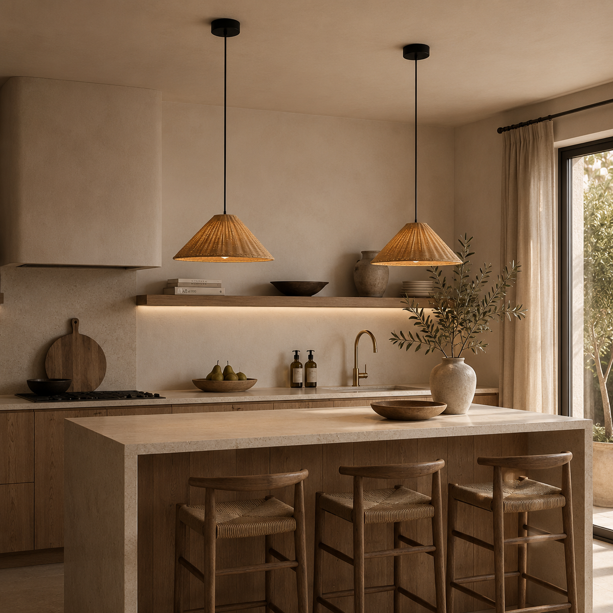 Casa Lumière Japandi Rattan Hanglamp - Design Lamp Sfeerverlichting